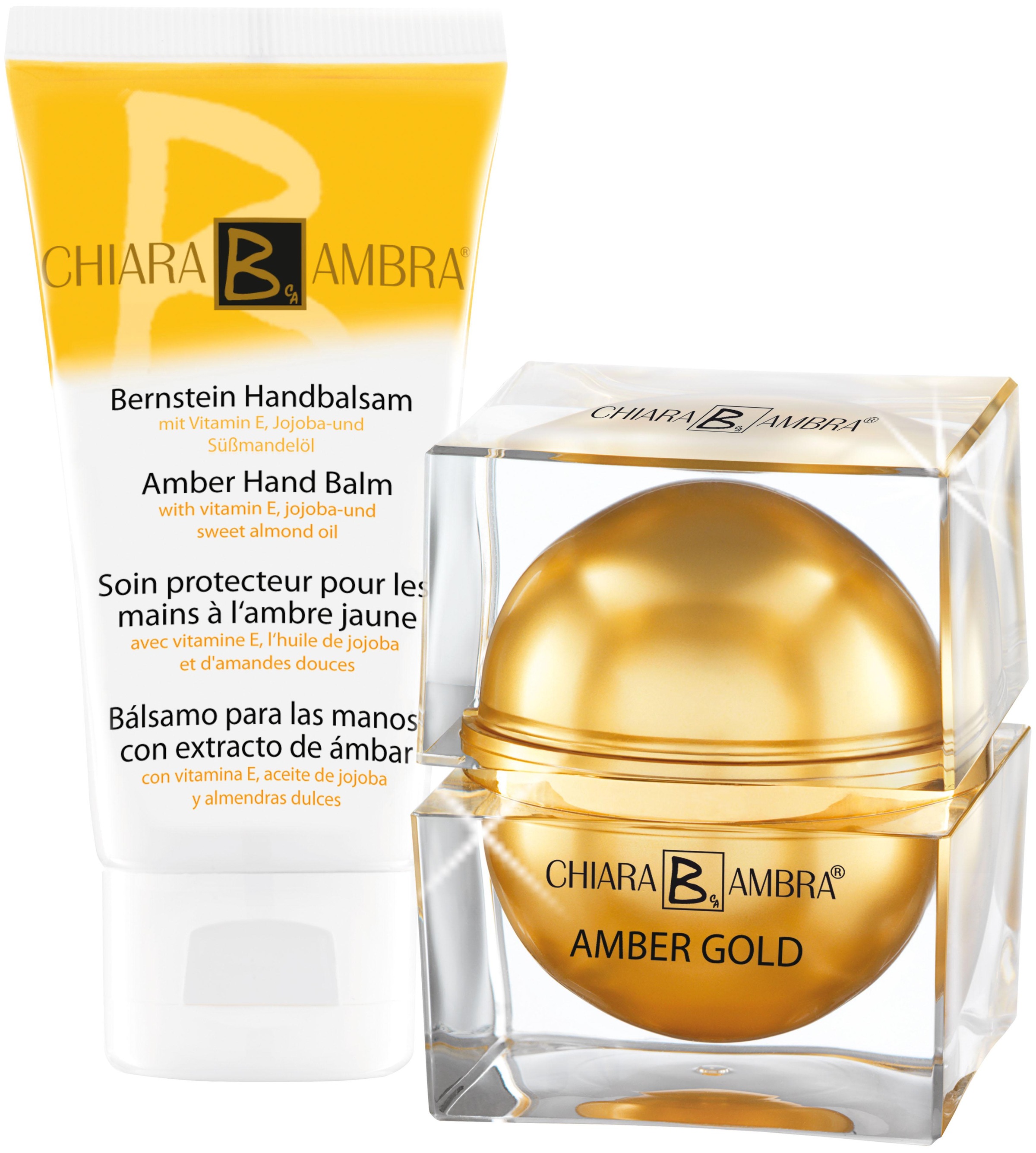 CHIARA AMBRA Pflege-Set »Bernstein«, (2 tlg.), Amber GOLD und Handbalsam