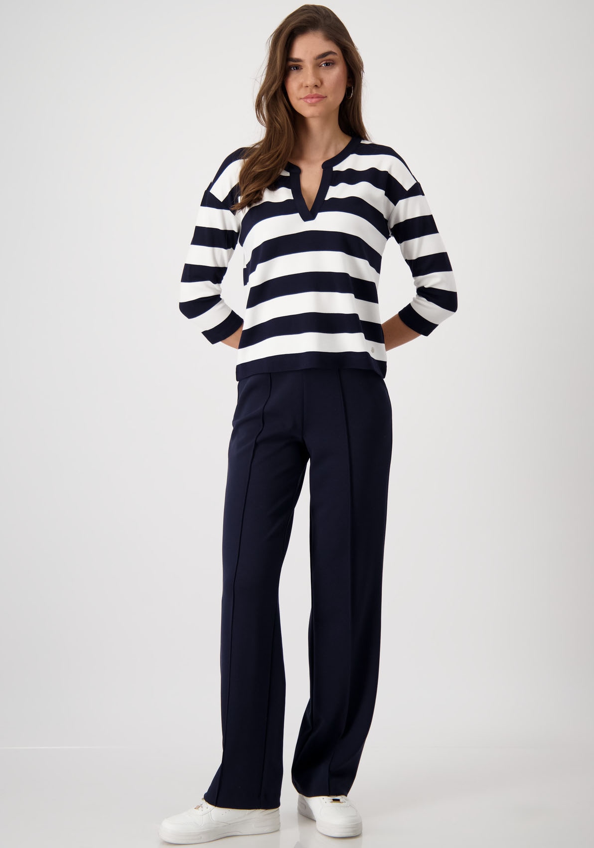 Monari Sweatshirt, mit Blockstreifen