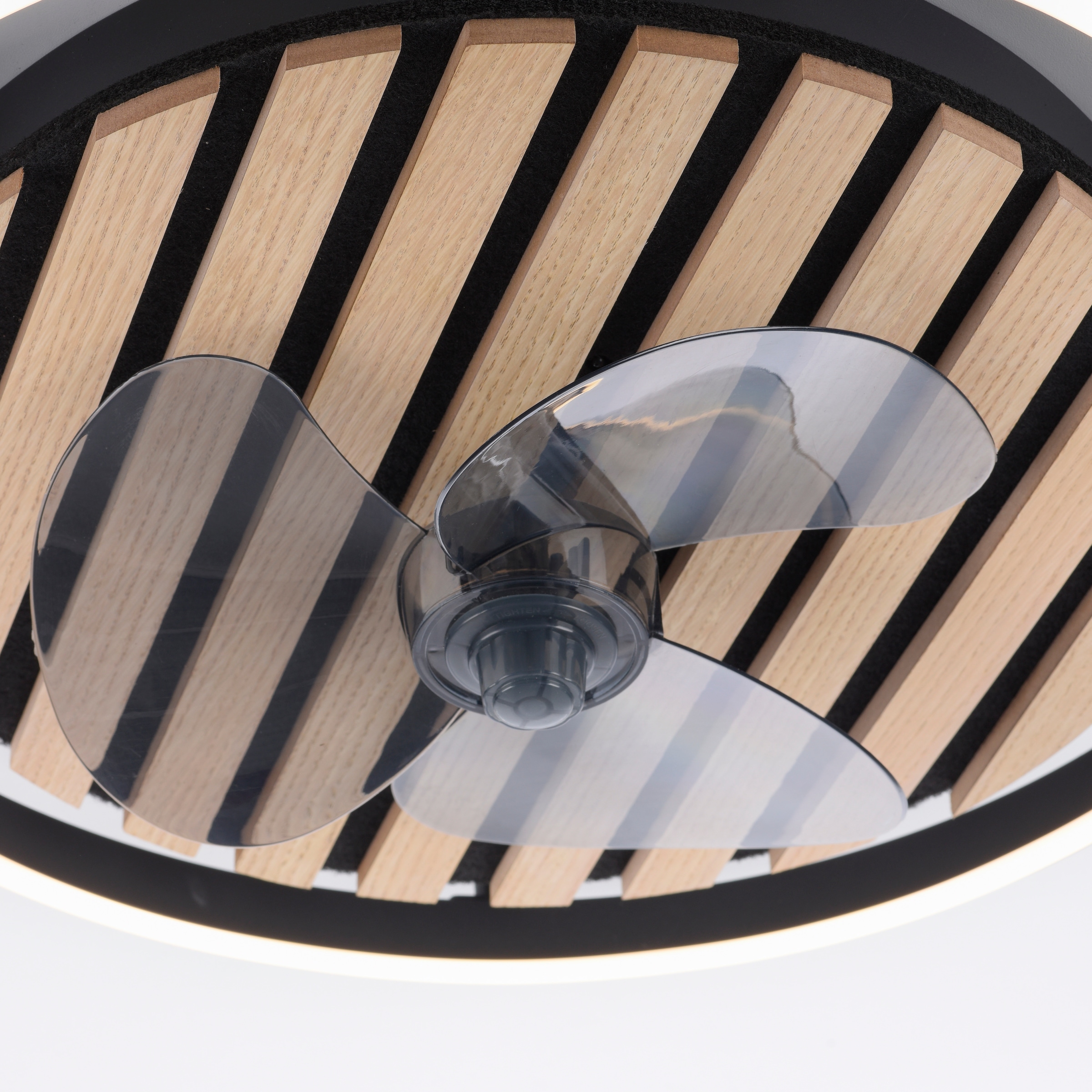 Leonique Deckenleuchte »Brialeen - Akustikpaneele«, 1 flammig, Leuchtmittel LED-Board | LED fest integriert, Deckenventilator, Deckenlampe, Ventilator, Akustik, Holz, Paneele