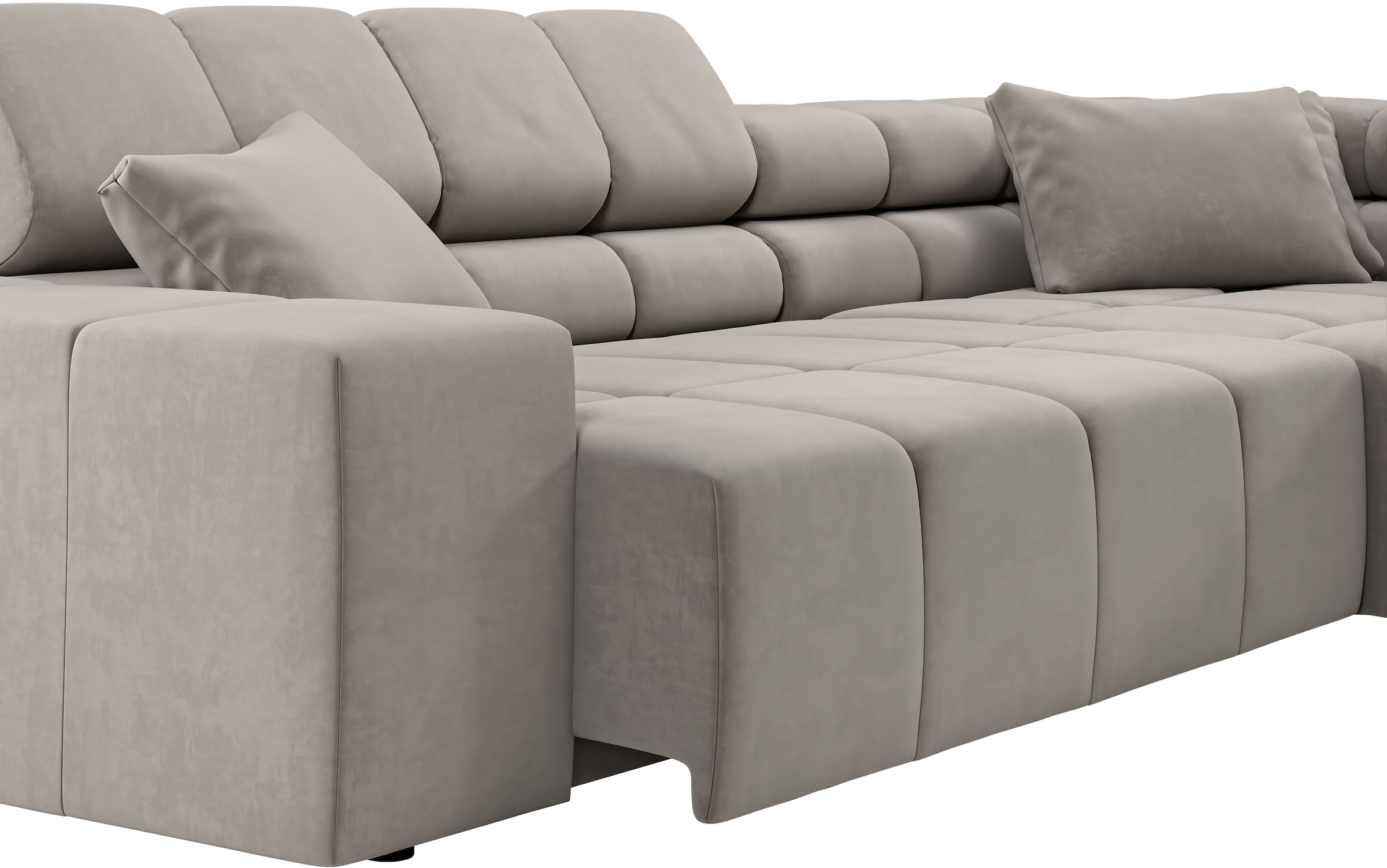 INOSIGN Ecksofa »Ancona incl. Kopfteilverstellung, Breite 319cm, L-Form«, wahlweise motorische Sitztiefenverstellung, auch in Cord + Easy Care