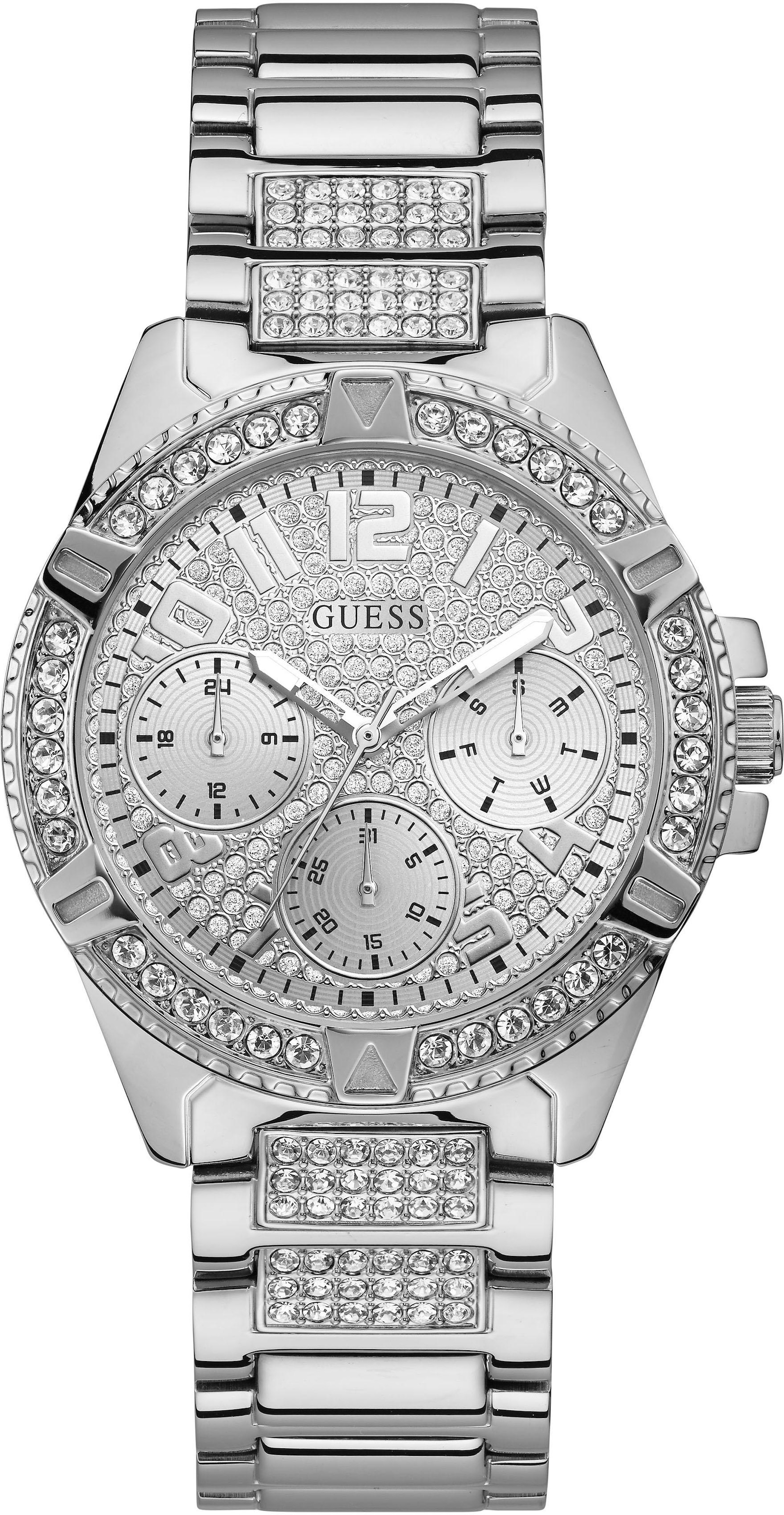 Guess Multifunktionsuhr »LADY FRONTIER, W1156L1«, Armbanduhr, Quarzuhr, Damenuhr