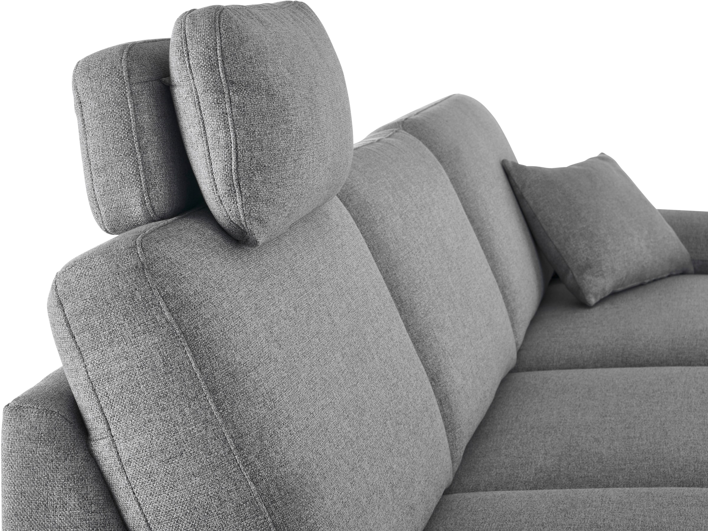 3C Candy Ecksofa »Mainau L-Form«, Relaxfunktion im 1,5-Sitzer, motorische Schlaffunktion in Longchair