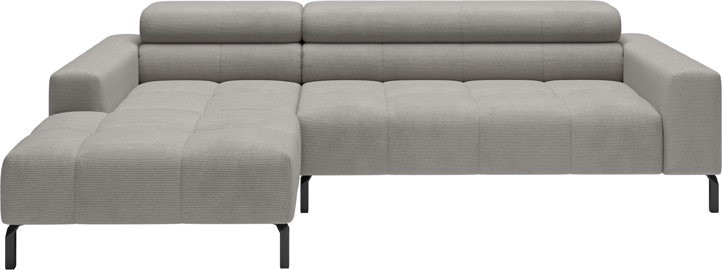 Home affaire Ecksofa »Ecksofa Claya, L-Form, Kopfteilverstellung, Breite 258 cm« Moderne Steppung, weicher Polsteraufbau & saugroboterfreundliche Höhe