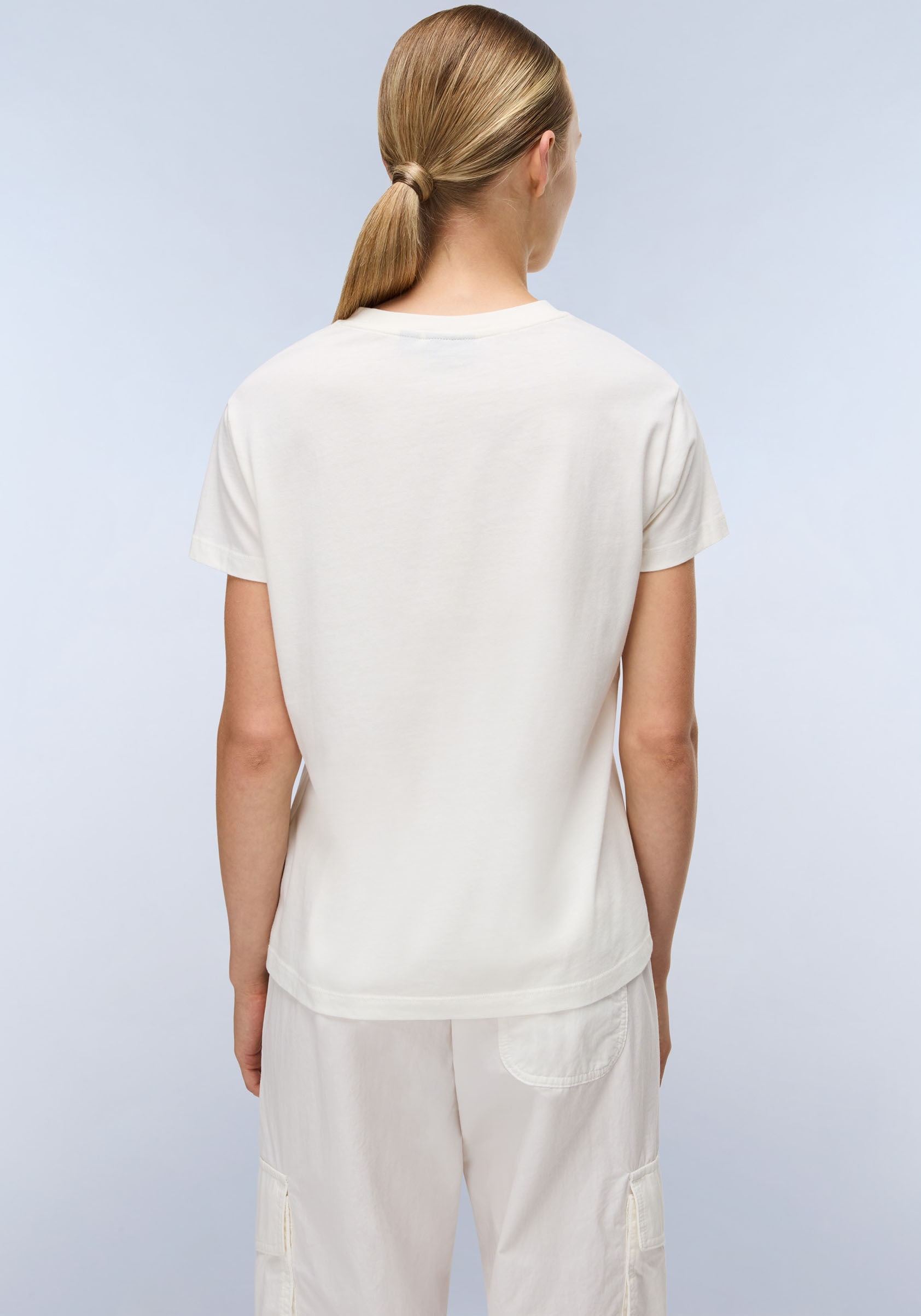 Napapijri Kurzarmshirt »S-BOX LOGO SS W 1 A69 LANGOUSTINO A69«, Mit Rundhalsausschnitt