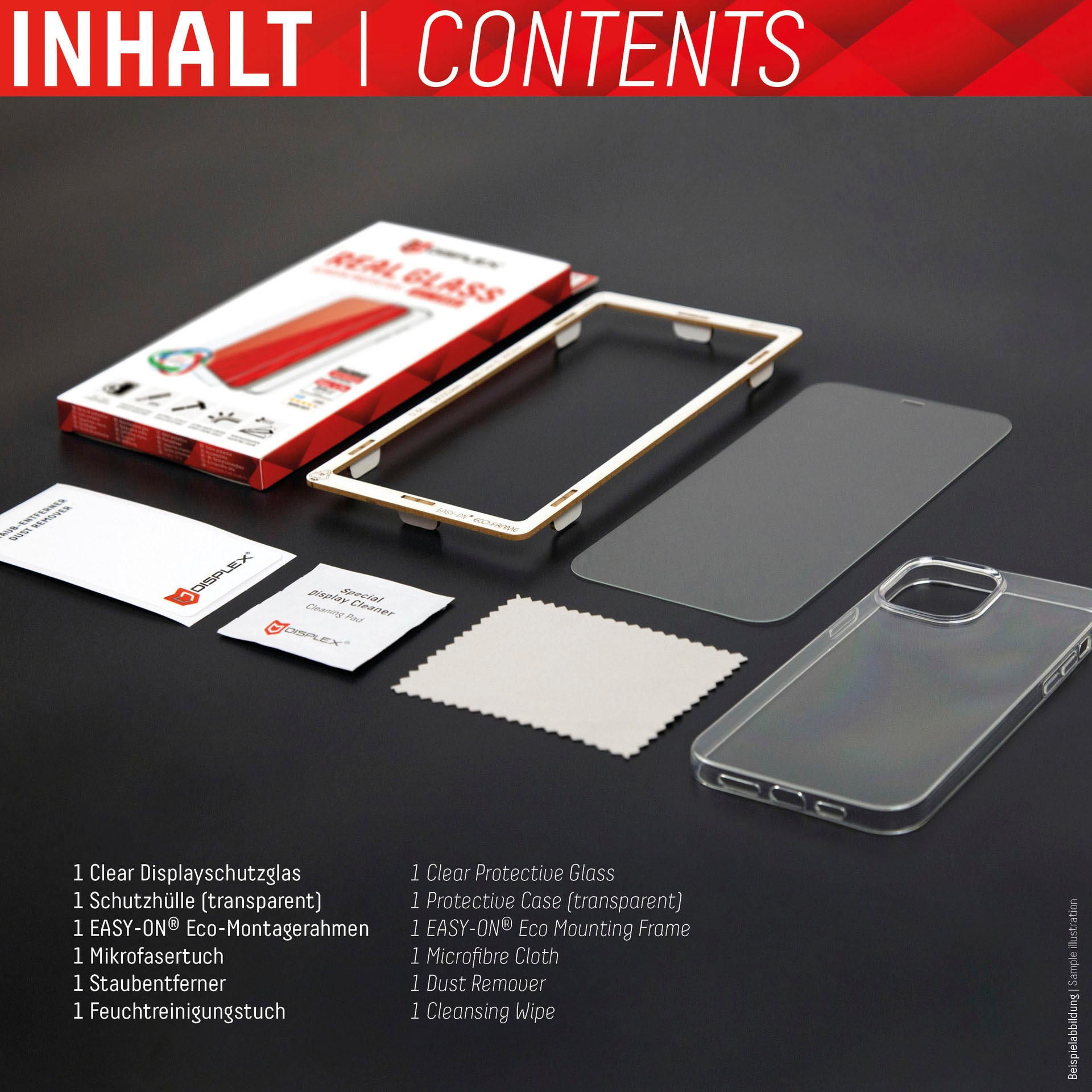 Displex Displayschutzglas »Real Glass + Case - iPhone 14 Pro« für iPhone 14 Pro