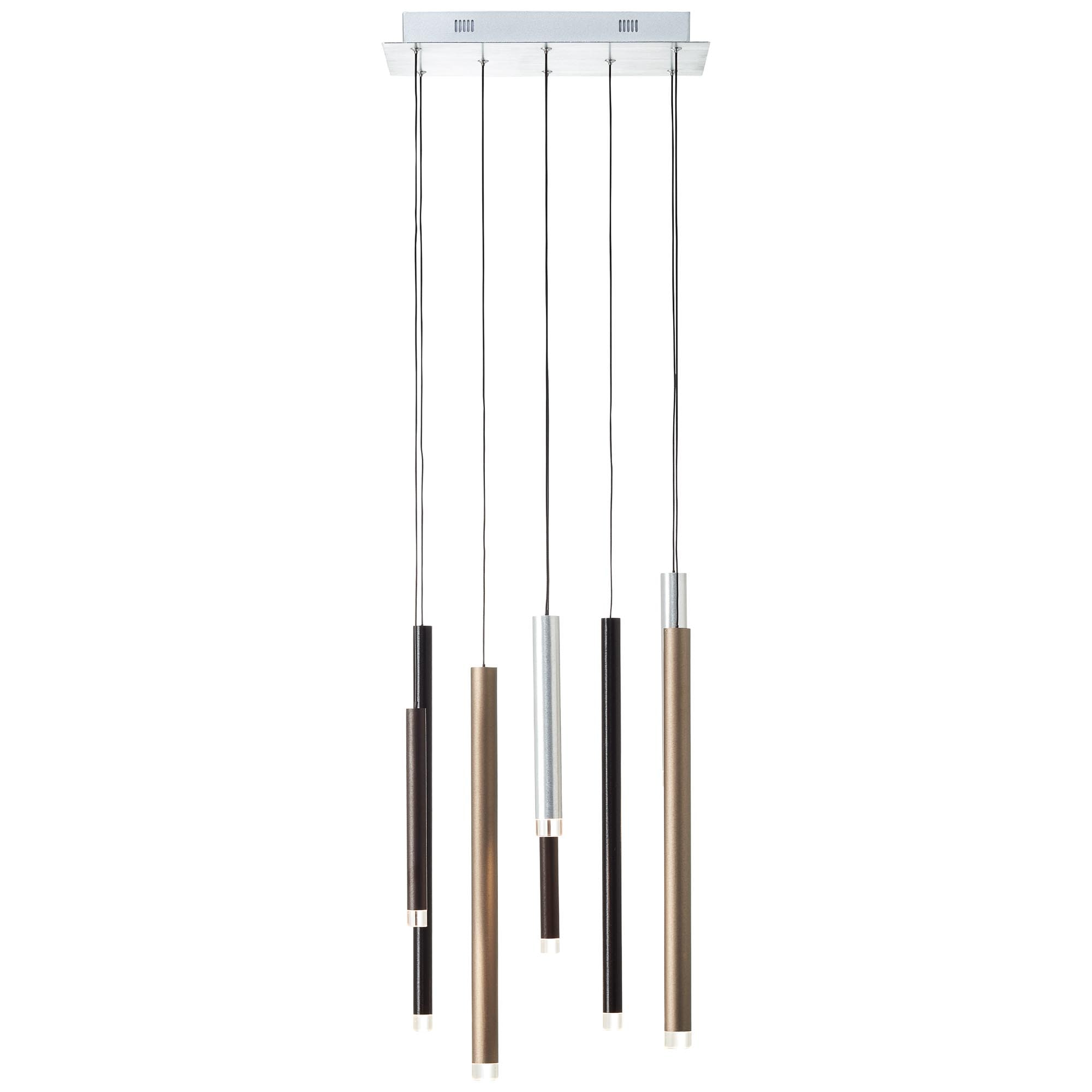 Brilliant Pendelleuchte »Cembalo«, 8 flammig, Leuchtmittel LED-Modul | LED fest integriert, LED Hängelampe 8flg braun/Kaffee