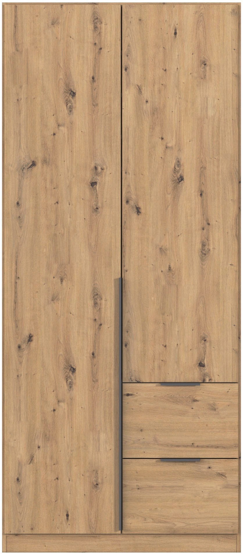 rauch Drehtürenschrank »Kleiderschrank Schrank Garderobe AGORDO mit Dekor- oder Hochglanzfront«, (in zwei Griff-Farben mit Dekor- oder Hochglanzfront), mit Außenschubkästen, in 6 Breiten und 2 Höhen MADE IN GERMANY
