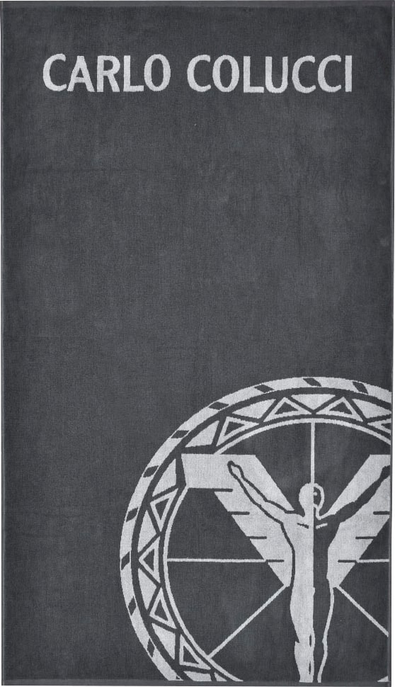 CARLO COLUCCI Strandtuch »Stefano«, (1 St., Strandtuch 100 x 180 cm), mit auffälligem Carlo Colucci Logo und Schriftzug