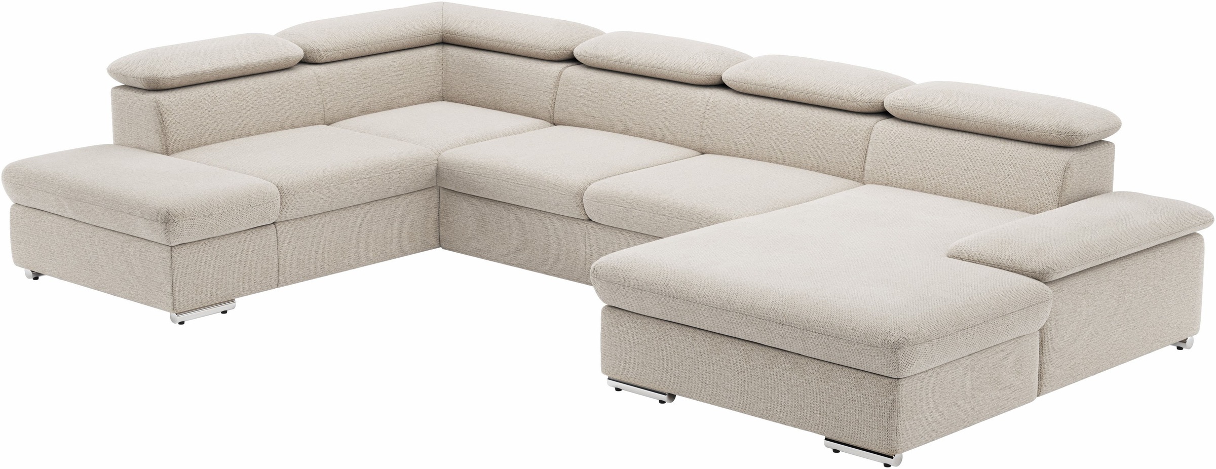 sit&more Wohnlandschaft »Valantine U-Form«, inkl. Kopf- und Armteilverstellung, wahlweise mit Bettfunktion