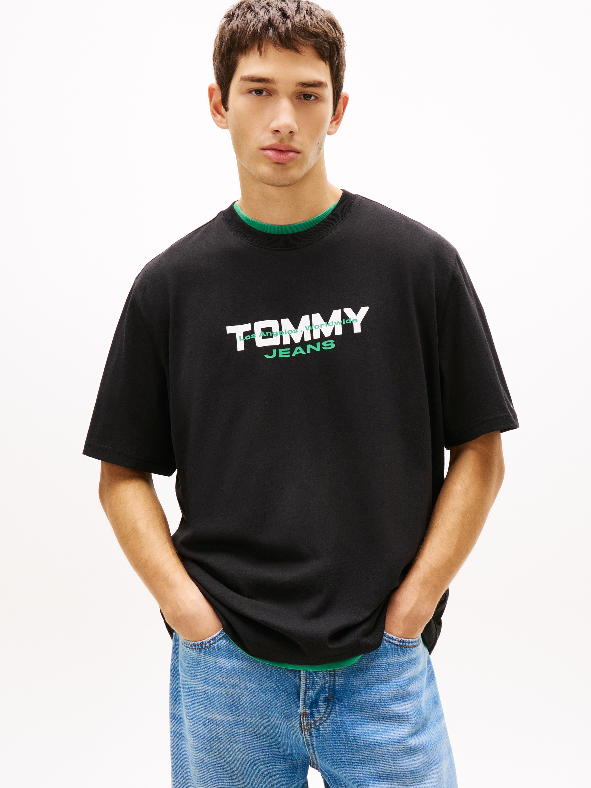 Tommy Jeans T-Shirt »TJM 90S BLOCK« Relaxed fit mit Rundhalsausschnitt