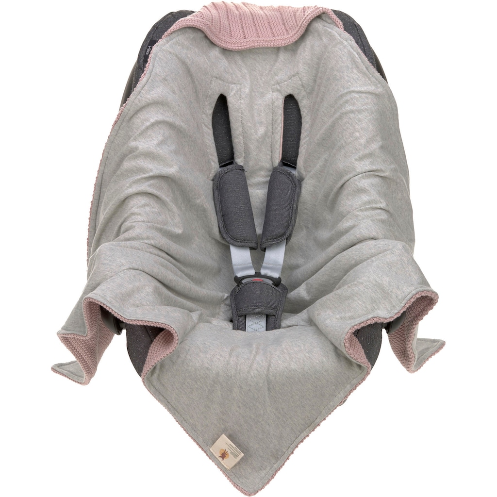 LÄSSIG Einschlagdecke »Einschlagdecke für Babyschale, dusty pink«, GOTS made with organic materials, zertifiziert durch BCS 27262