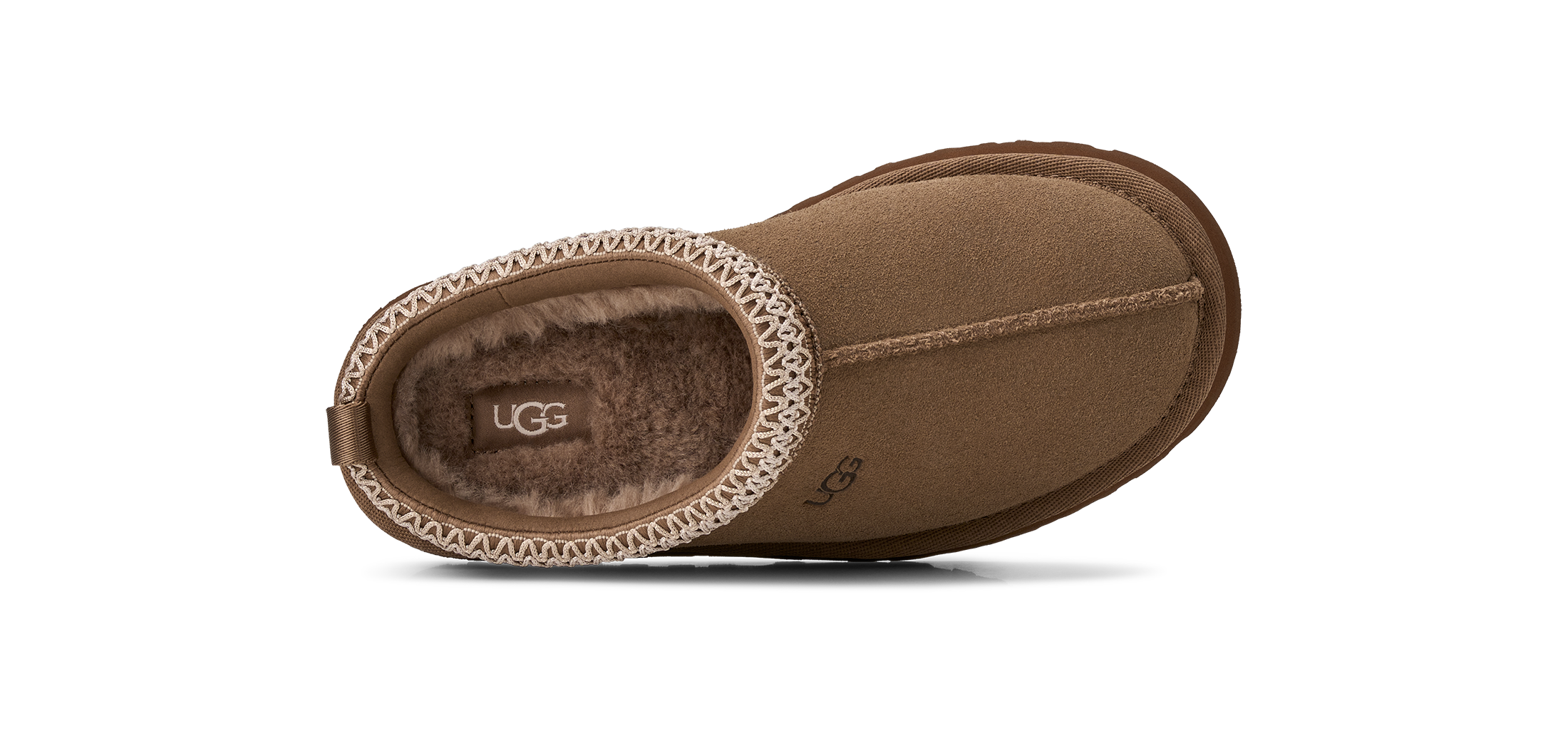 UGG Clog  Hausschuh, Schlupfschuh mit modischer Ethno-Textilbodüre