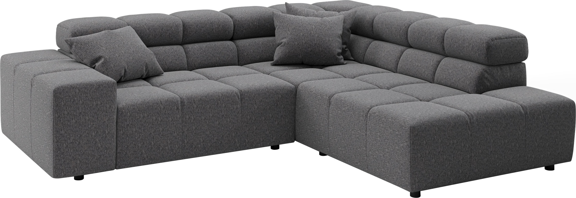 Home affaire Ecksofa »Ancona, Ecksofa,  incl. Kopfteilverstellung, Breite 249 cm, L-Form« wahlweise elektrische Sitztiefenverstellung