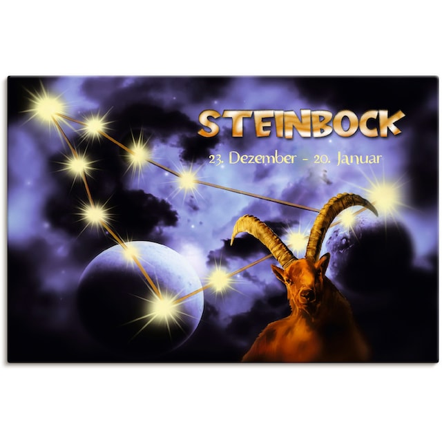 Artland Wandbild »Sternzeichen - Steinbock«, Bilder von Sternzeichen, (1 St.),  als Alubild, Leinwandbild, Wandaufkleber oder Poster in versch. Größen  online bei OTTO