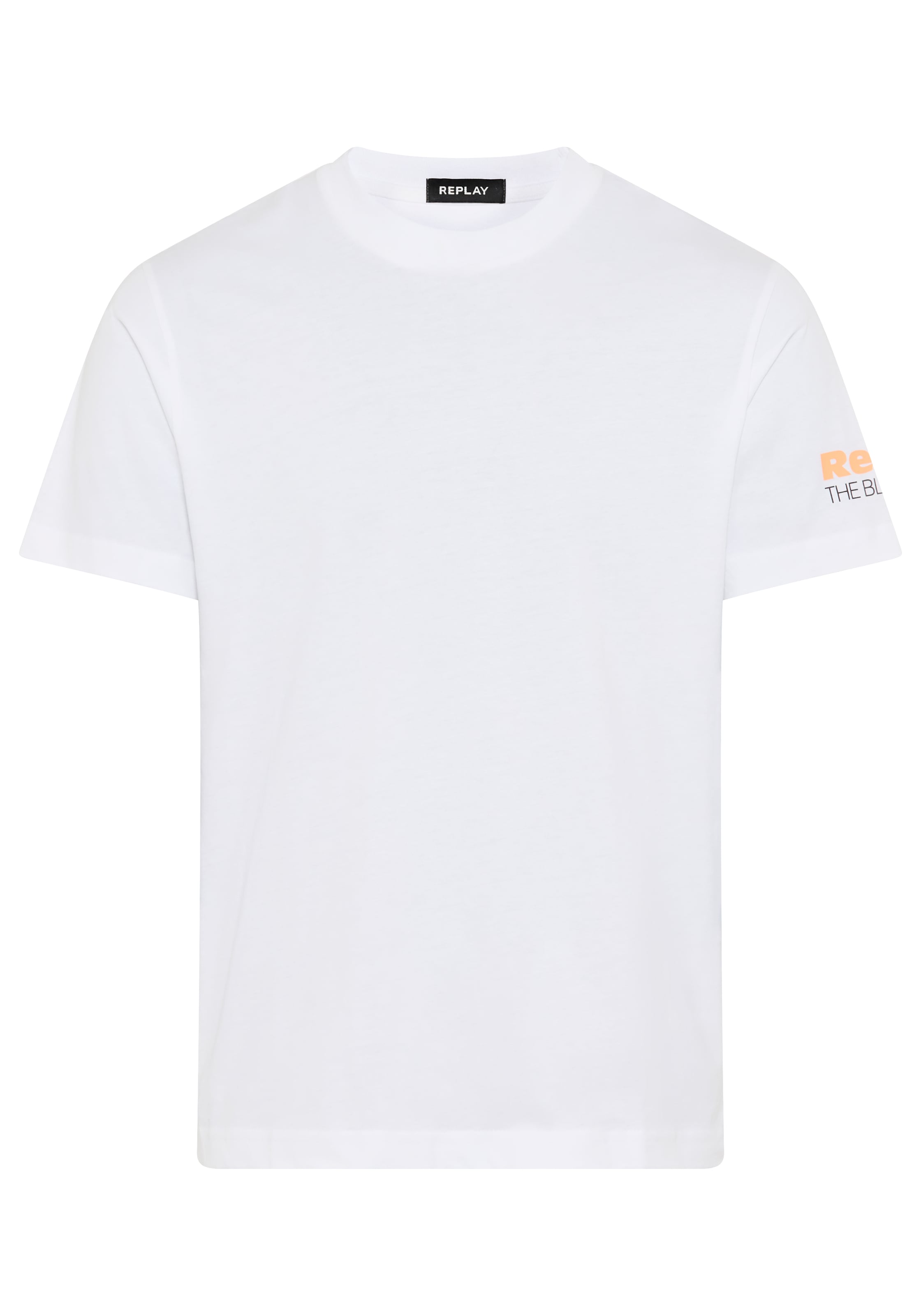 Replay T-Shirt Replaydruck am Ärmelabschluss
