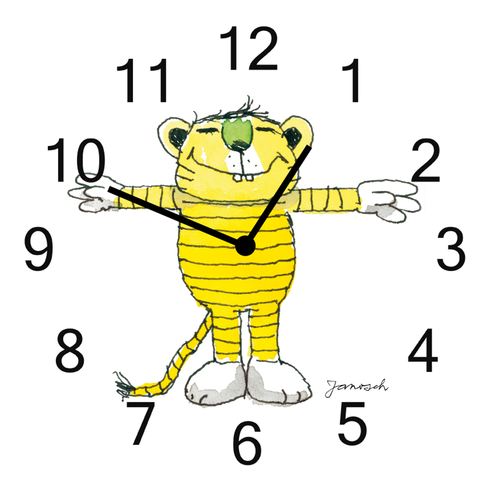 LuckyLinde Wanduhr »Tiger« Wanduhr, Uhr, geräuschlos, JANOSCH, Kindermotiv, Panama