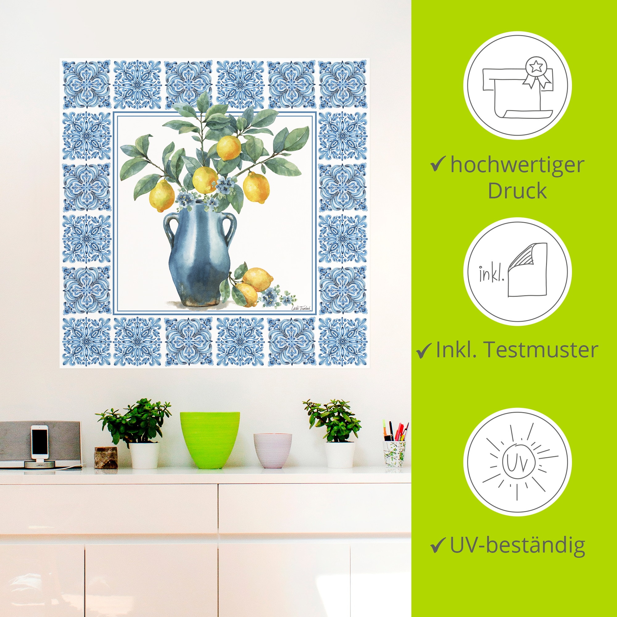 Artland Wandbild »Le Citron V« Arrangements 1 Stk. tlg. als Alubild, Leinwandbild, Poster, Wandaufkleber in verschied. Größen