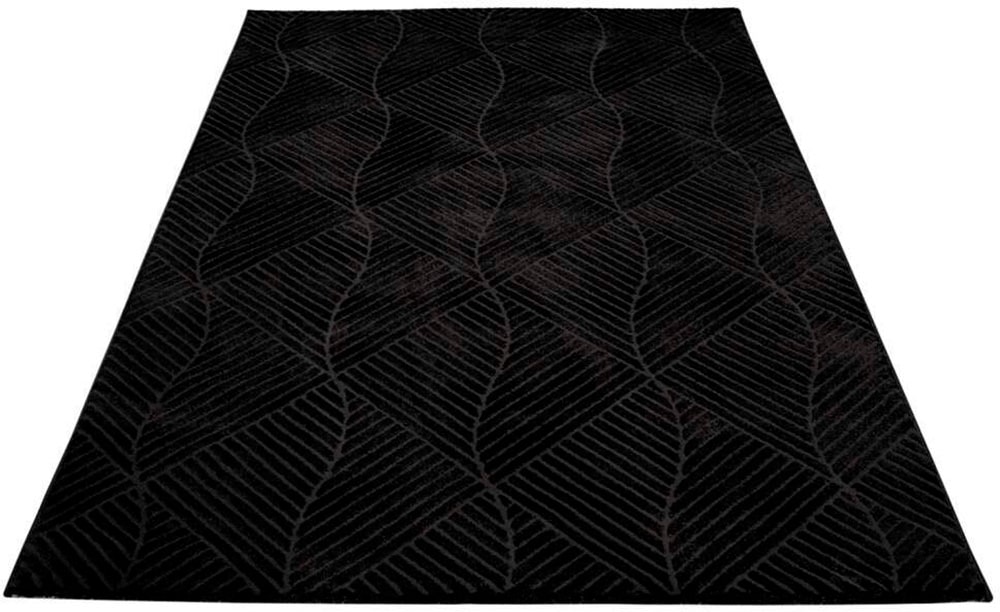 Carpet City Teppich »Friseé-Teppich FANCY 904«, rechteckig, 12 mm Höhe, Läufer, Kurzflor Wohnzimmer, florale 3D-Optik, für Schlafzimmer