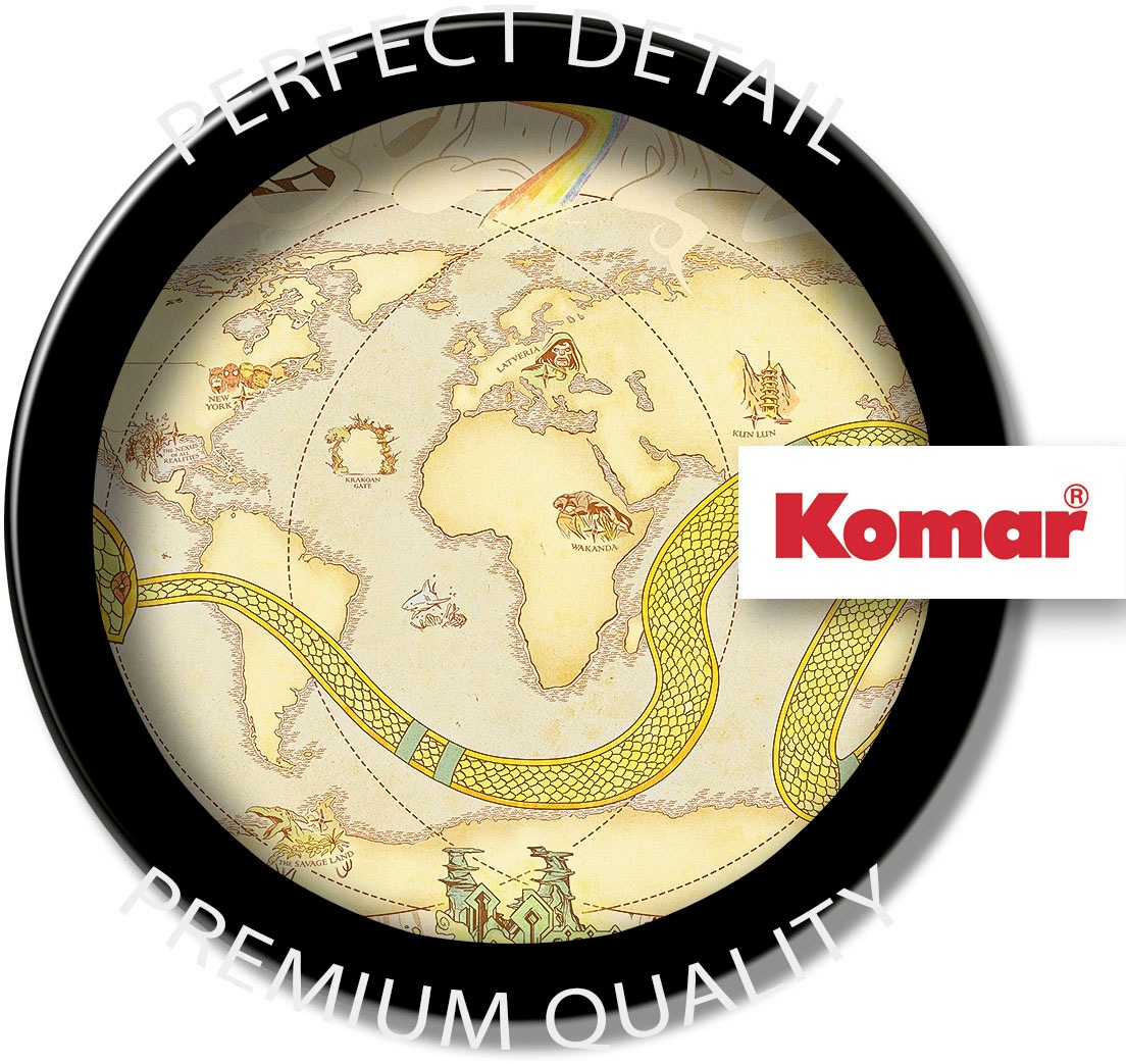 Komar Leinwandbild »Marvel World Map - Größe 40 x 40 cm«, Disney, (1 St., 40 x 40 cm (Breite x Höhe), Keilrahmenbild mit Echtholzrahmen, Kinderzimmer