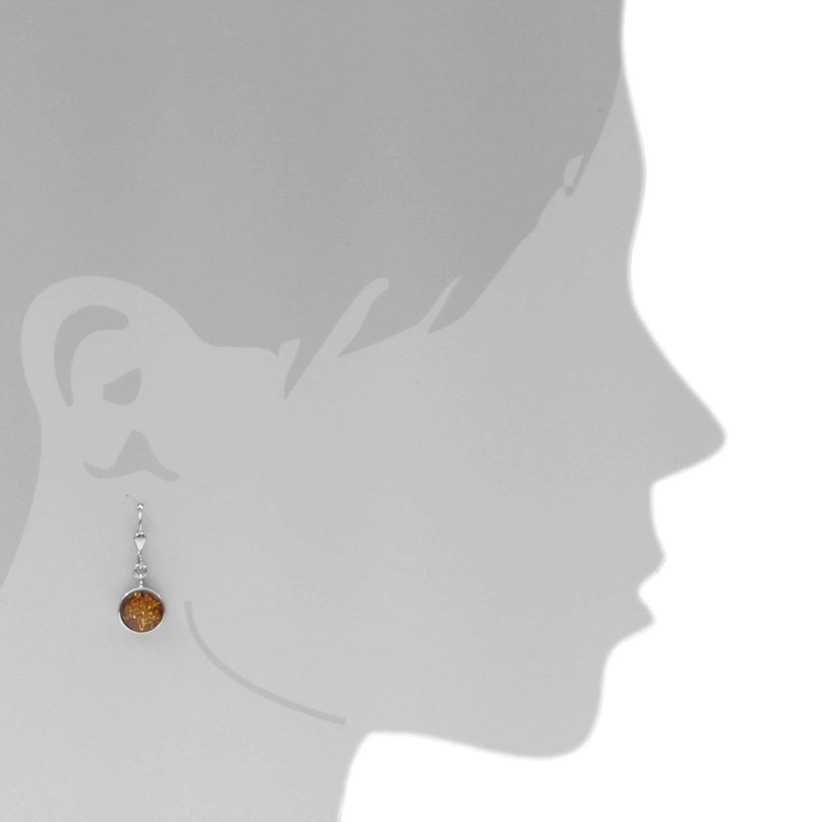 OSTSEE-SCHMUCK Paar Ohrhänger »- Classic 10 mm - Silber 925/000 - Bernstein«