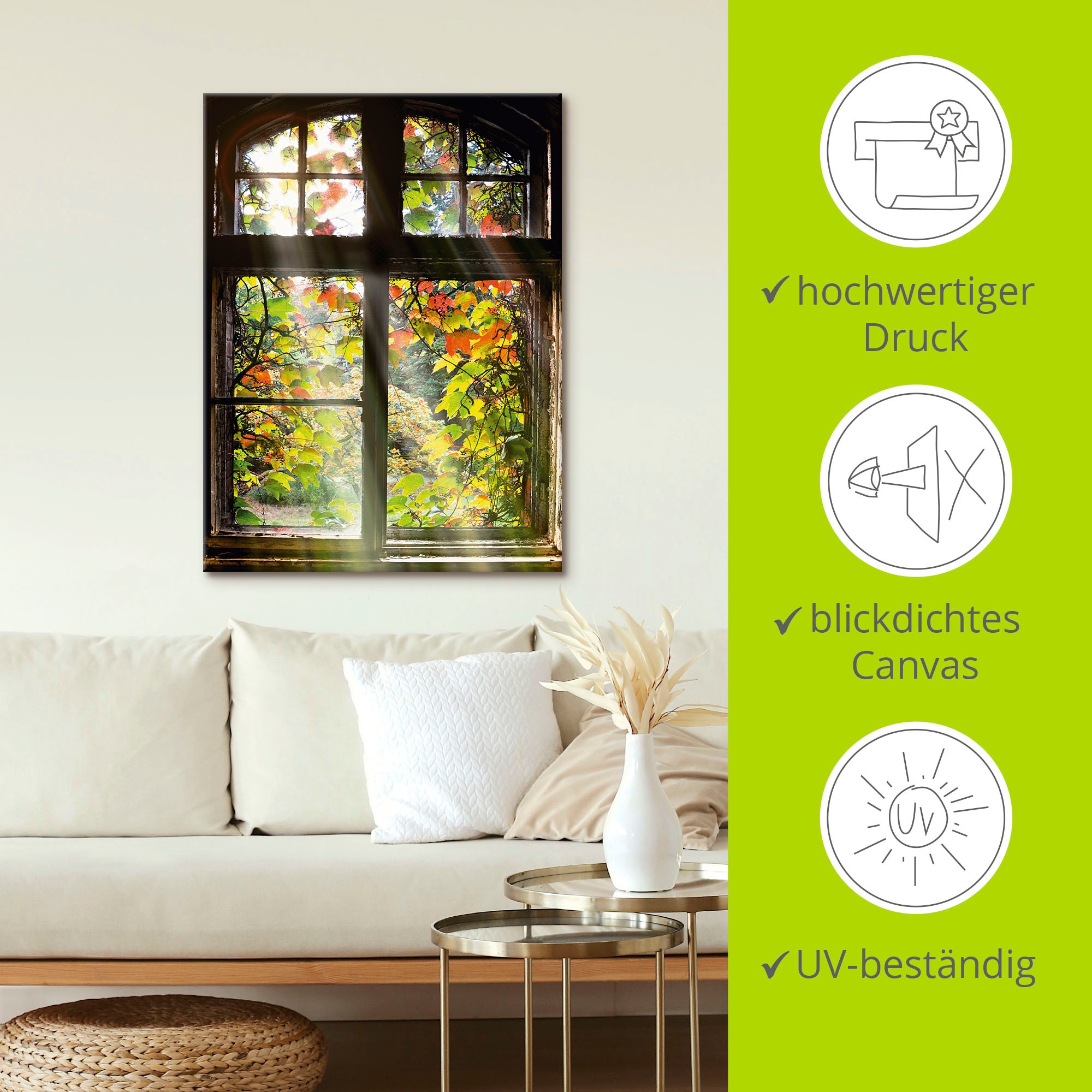 Artland Wandbild »Altbau«, Fenster & Türen, (1 St.), als Alubild, Outdoorbild, Leinwandbild, Poster, Wandaufkleber