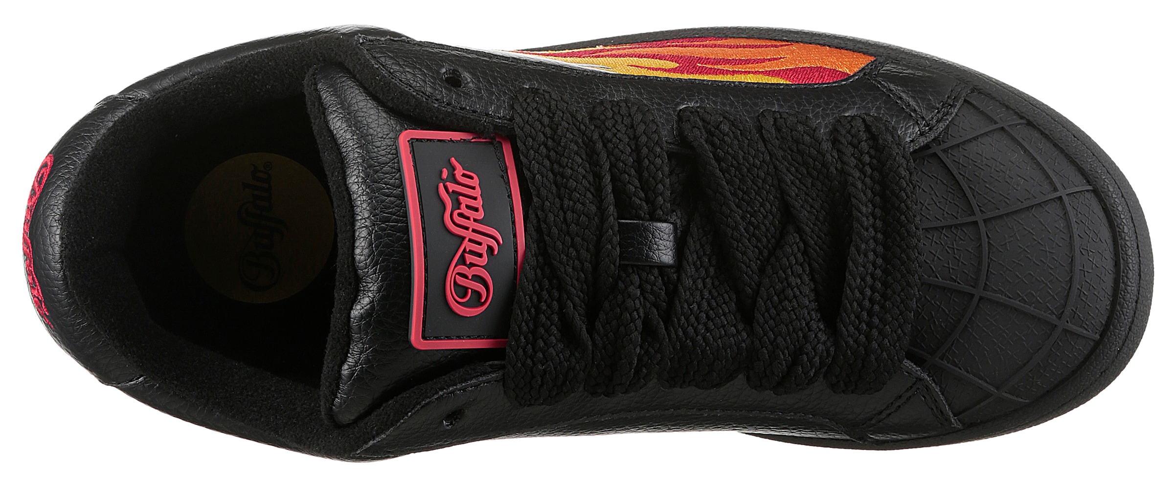 Buffalo Sneaker »LIBERTY«  , Freizeitschuh, Schnürschuh, Halbschuh mit trendigem Flammenmotiv