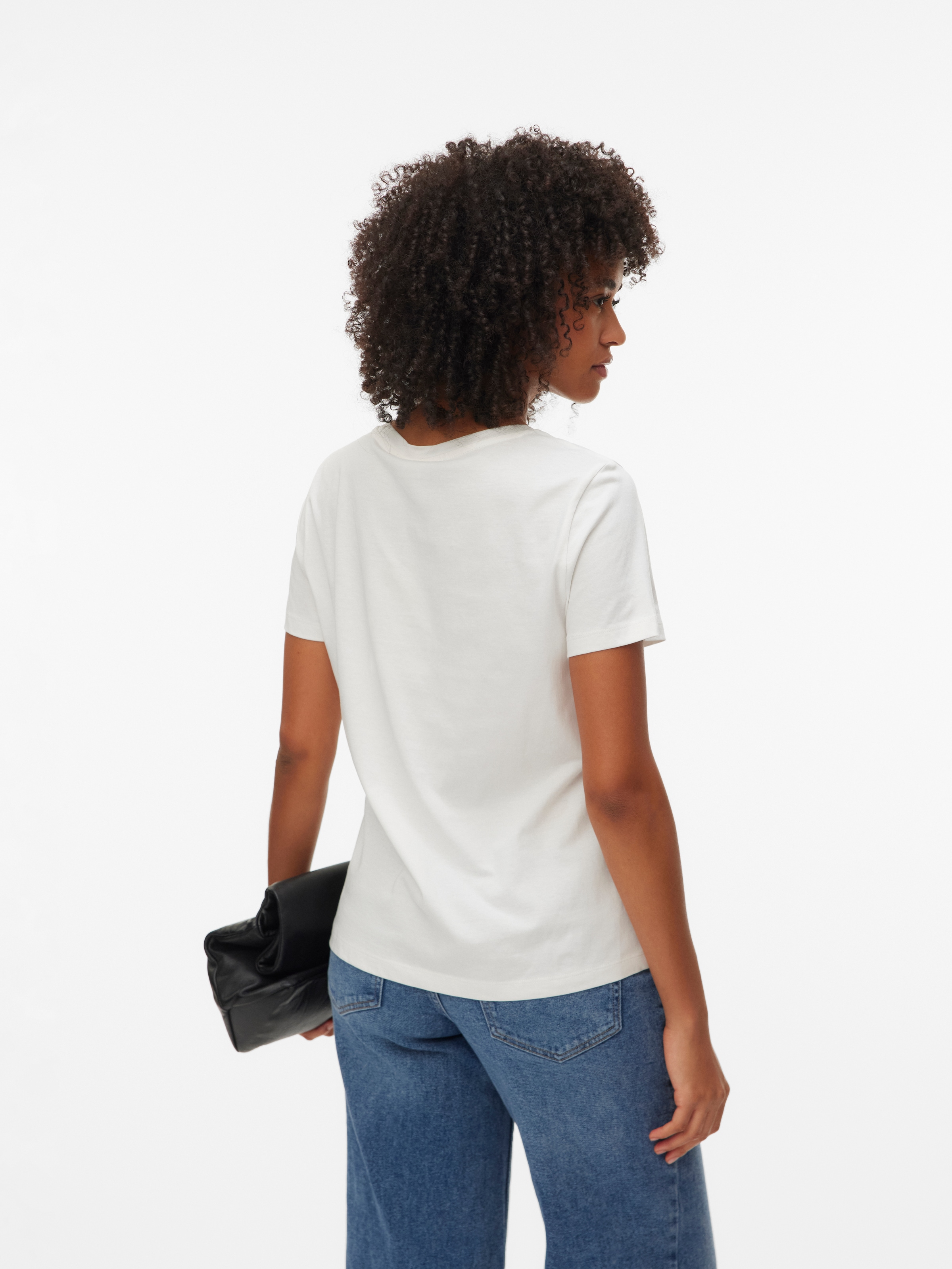 Vero Moda Kurzarmshirt »VMKARMA S/S O-NECK T-SHIRT JRS BTQ« Baumwolle, regular fit