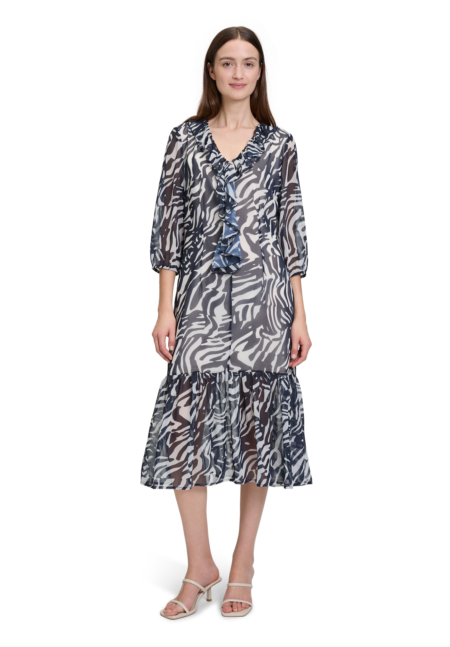 Betty&Co Volantkleid »Volantkleid mit V-Ausschnitt«