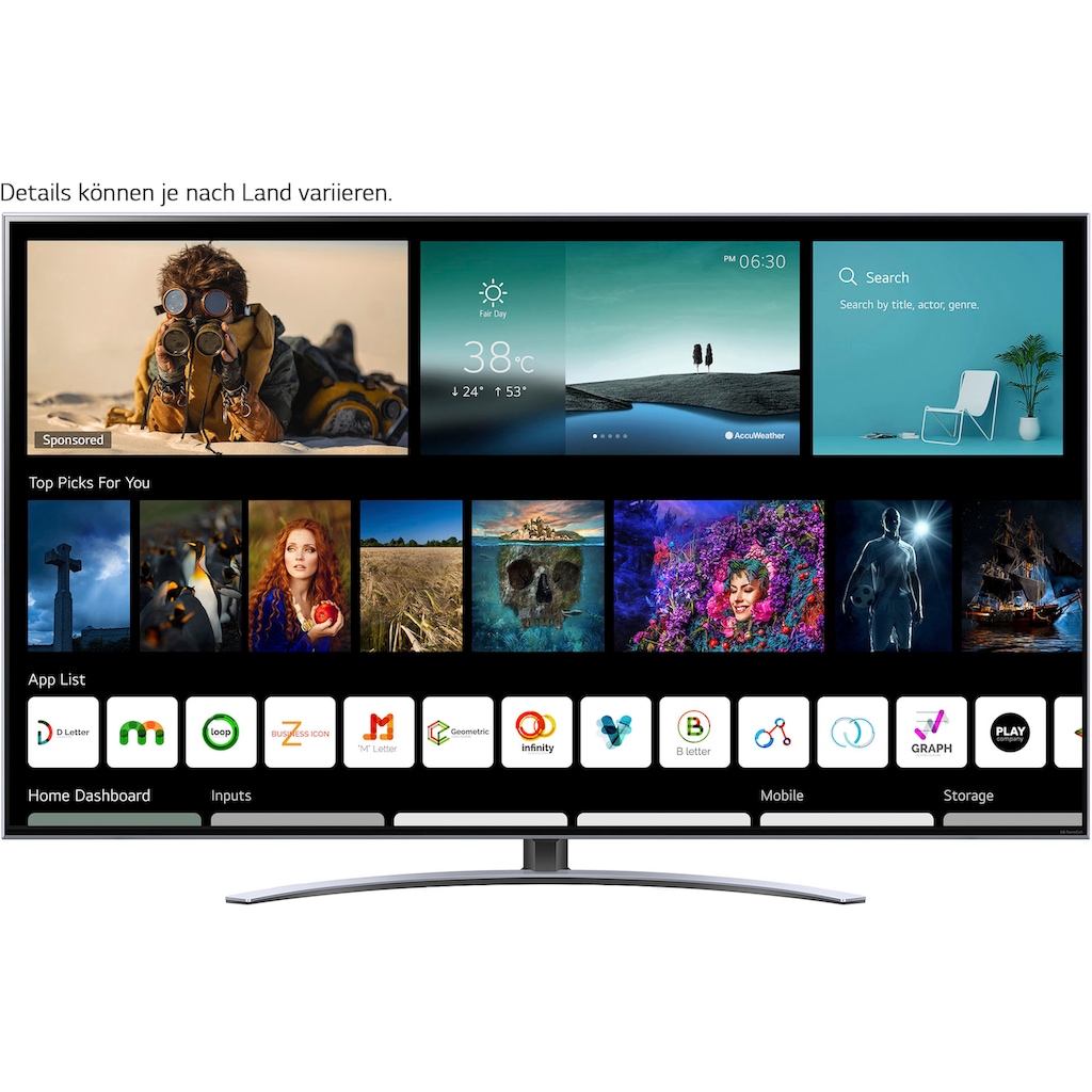 LG LCD-LED Fernseher »75NANO889PB«, 189 cm/75 Zoll, 4K Ultra HD, Smart-TV, (bis zu 120Hz)-Local Dimming-α7 Gen4 4K AI-Prozessor-Sprachassistenten-HDMI 2.1