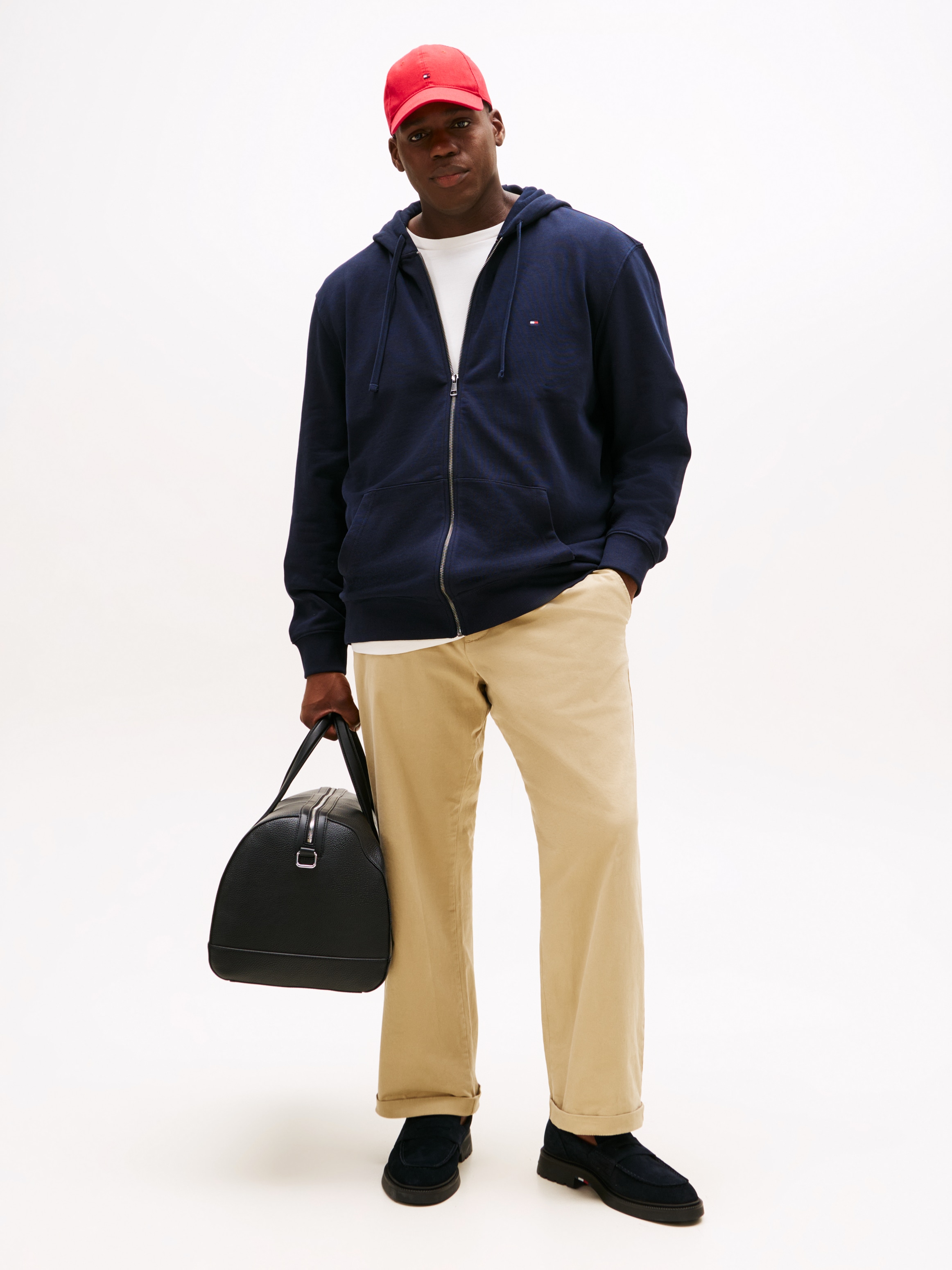 Tommy Hilfiger Big & Tall Kapuzensweatjacke »BT-ESSENTIAL TERRY ZIP THROUGH«, Große Größen, Kapuze mit Tunnelzug