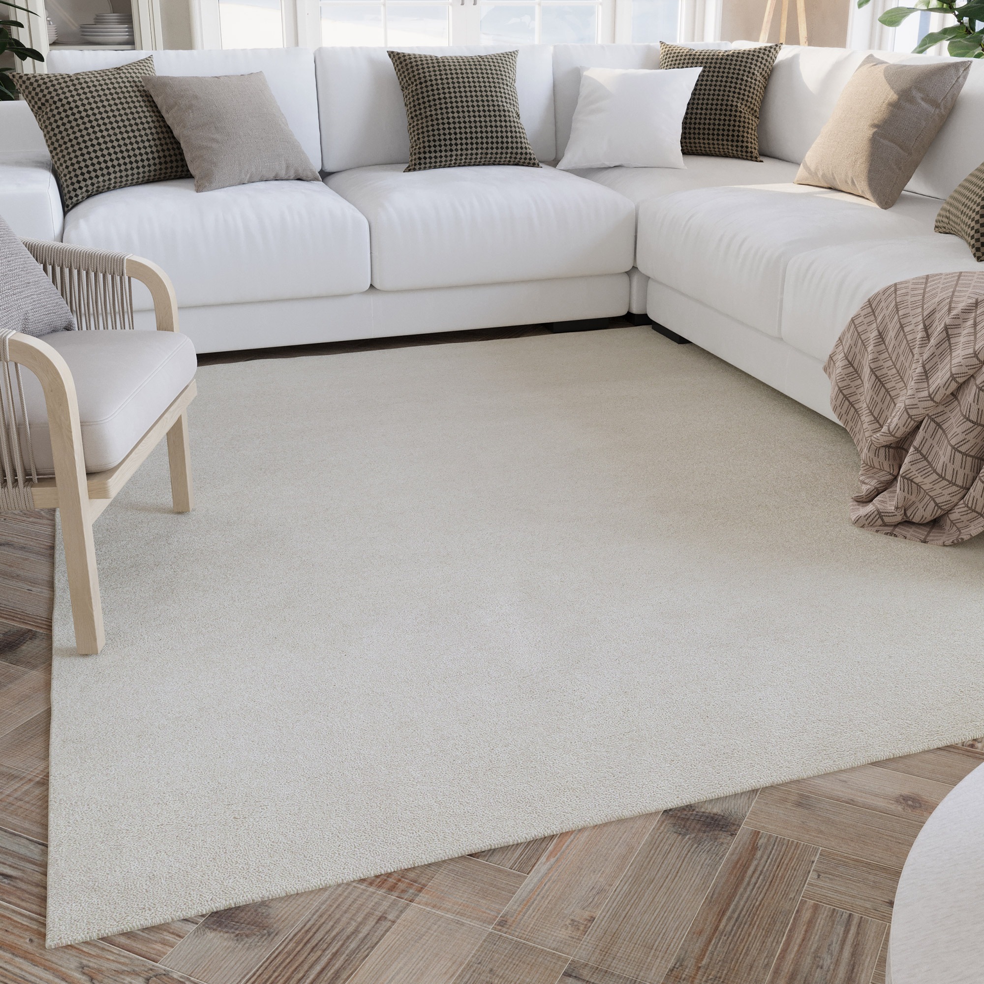 Wecon home Wollteppich »Hamptons FORTYTHREE«, rechteckig, 20 mm Höhe, Läufer, Schurwolle, Kurzflor, Wohnzimmer, Schlafzimmer, elegant