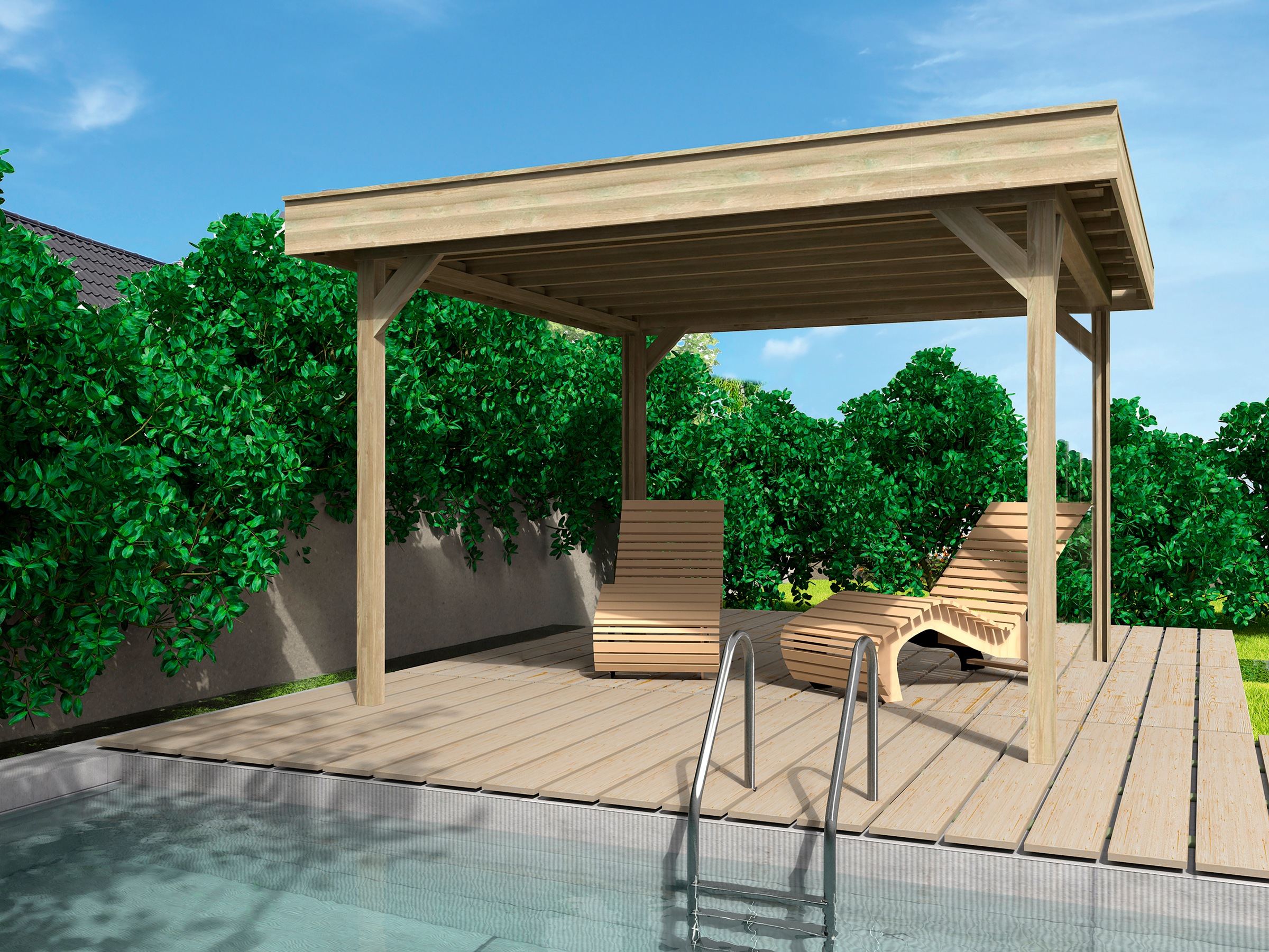 Wolff Holzpavillon »Elba«, BxT: 350x352 cm, Grundbauset