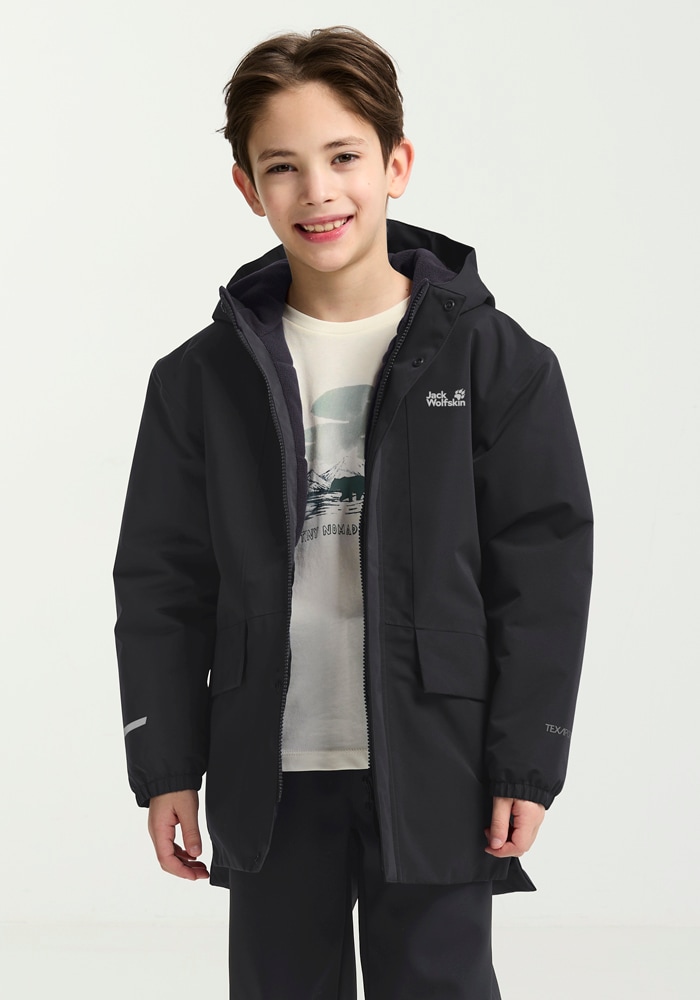Jack Wolfskin Outdoorjacke »CANVEY JKT KIDS« mit Kapuze