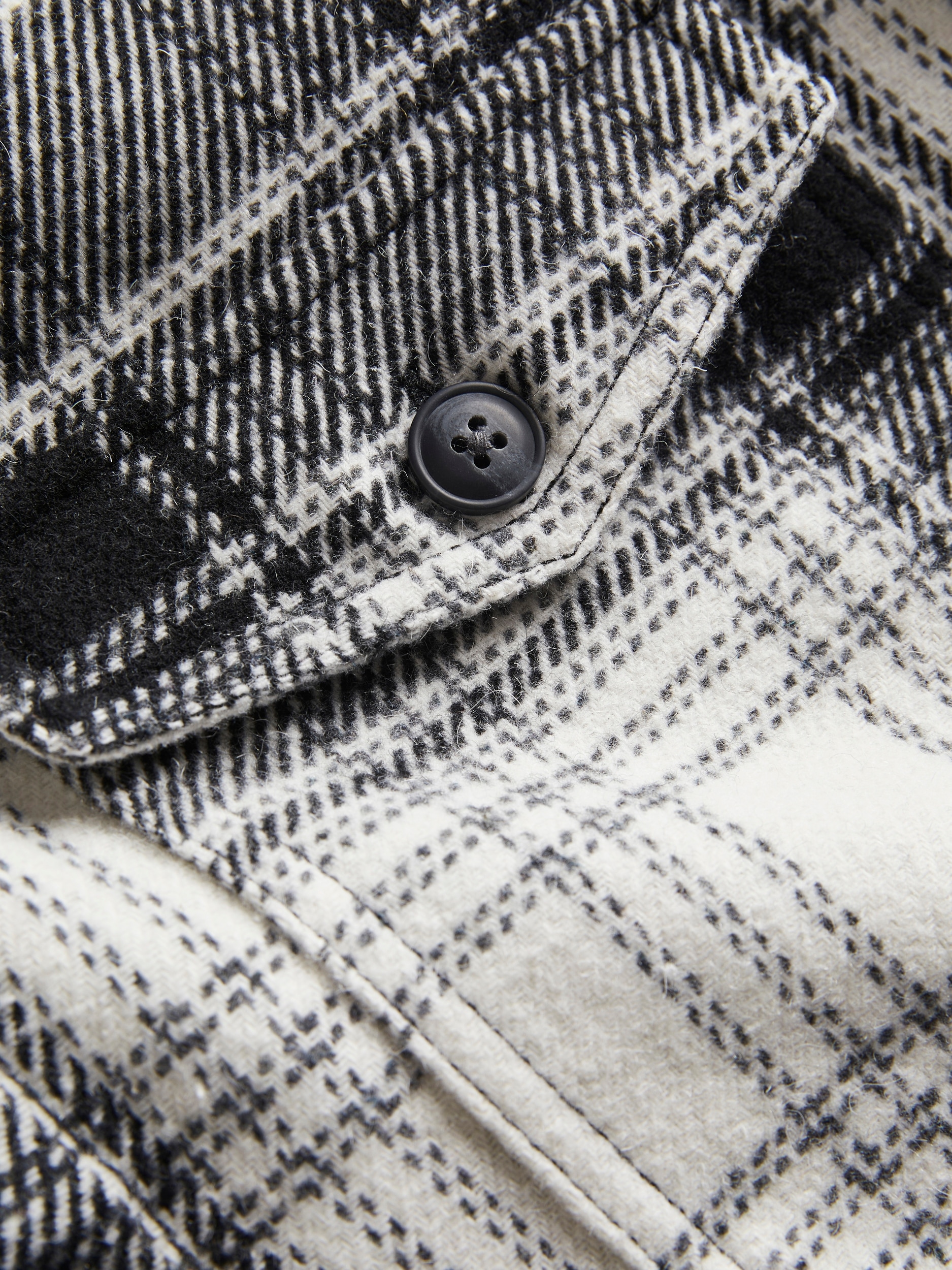 Jack & Jones Langarmhemd »JCOEDDIE CHECK WOOL BLEND OVERSHIRT LS«, Overshirt Form