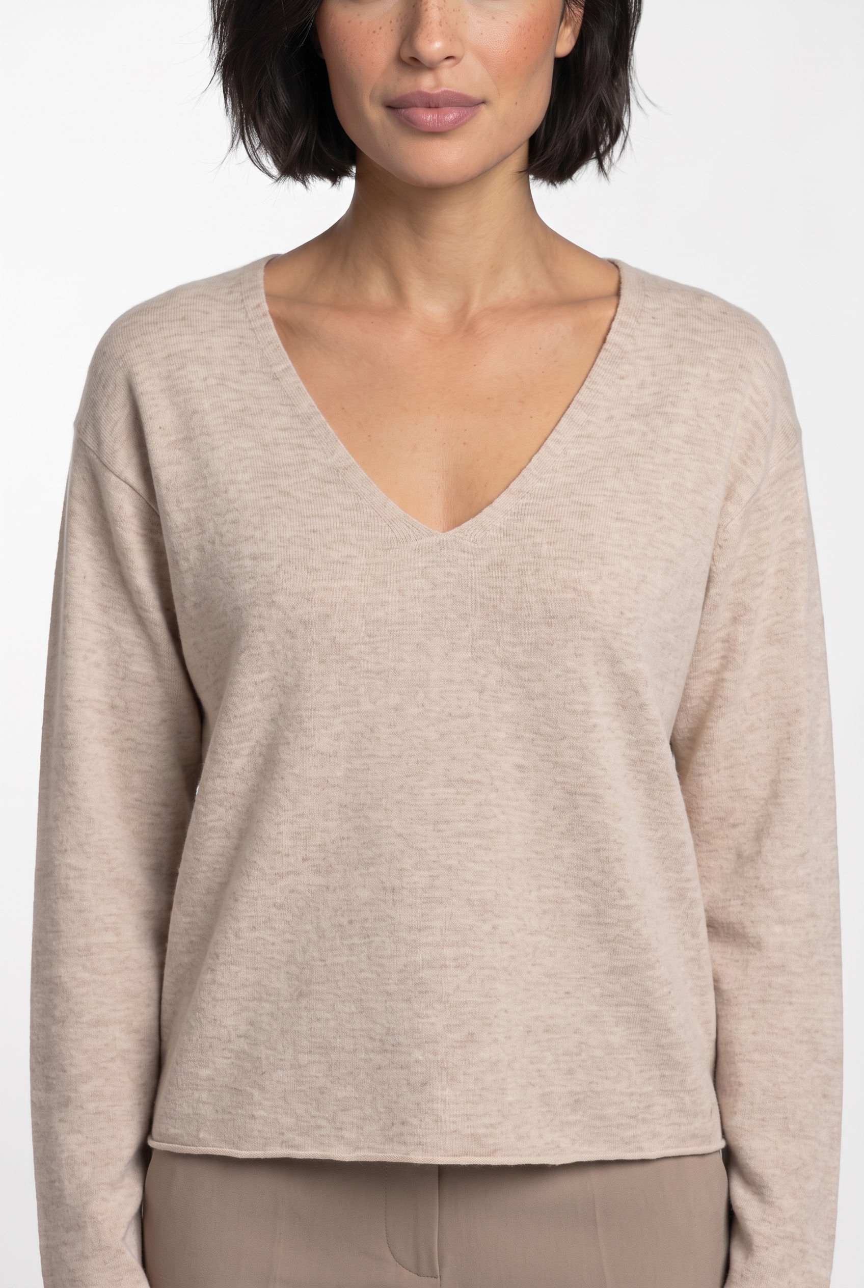 BOSS ORANGE Strickpullover »Faprani Premium Damenmode« aus einem Kaschmir-Woll-Mix, Relaxed Fit