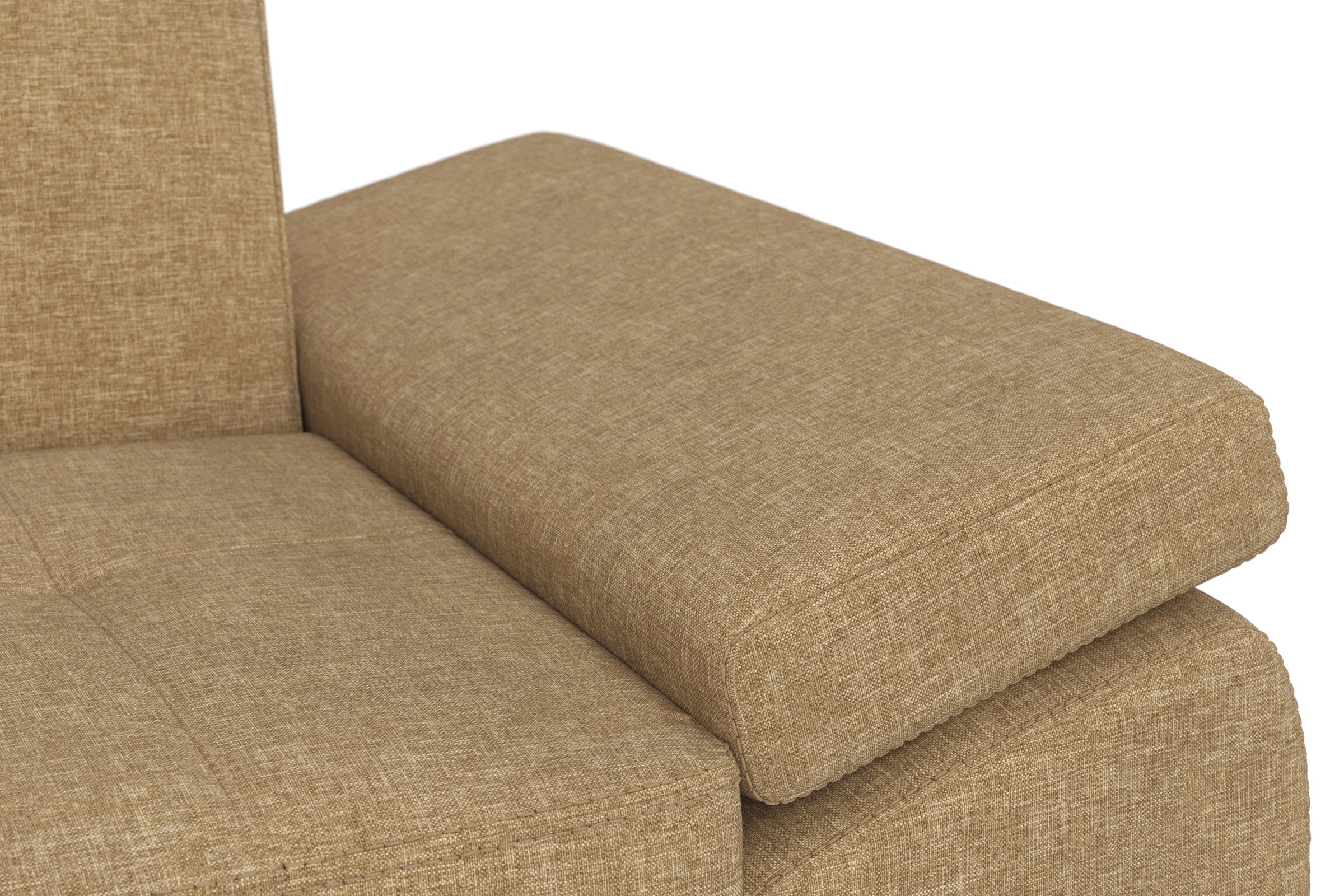 DOMO collection Ecksofa »Capelo, komfortabel, klare Linien zeichnen dieses Design aus, L-Form«, mit Armteilverstellung, wahlweise mit Bettfunktion, Federkern