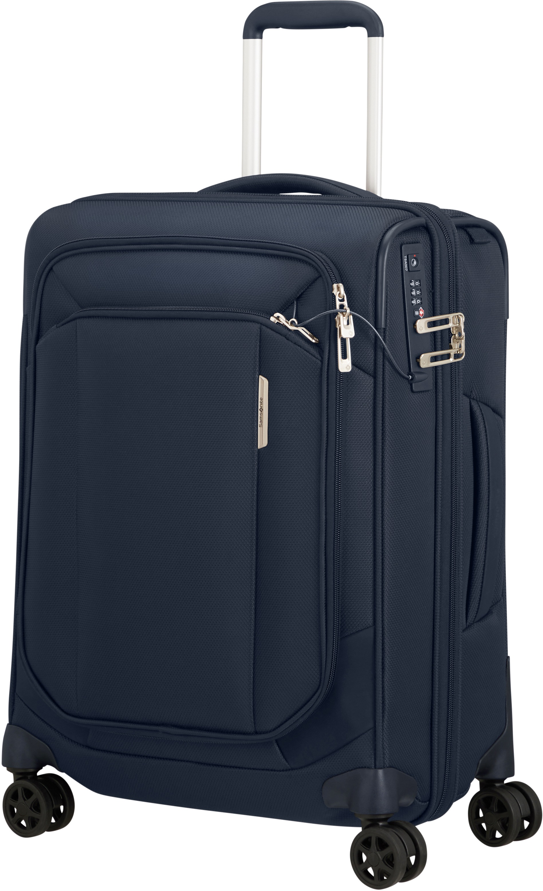 Samsonite Weichgepäck-Trolley »RESPARK, 55 cm«, 4 St. Rollen, aus recyceltem Material; mit Volumenerweiterung & 15,6-Zoll Laptopfach