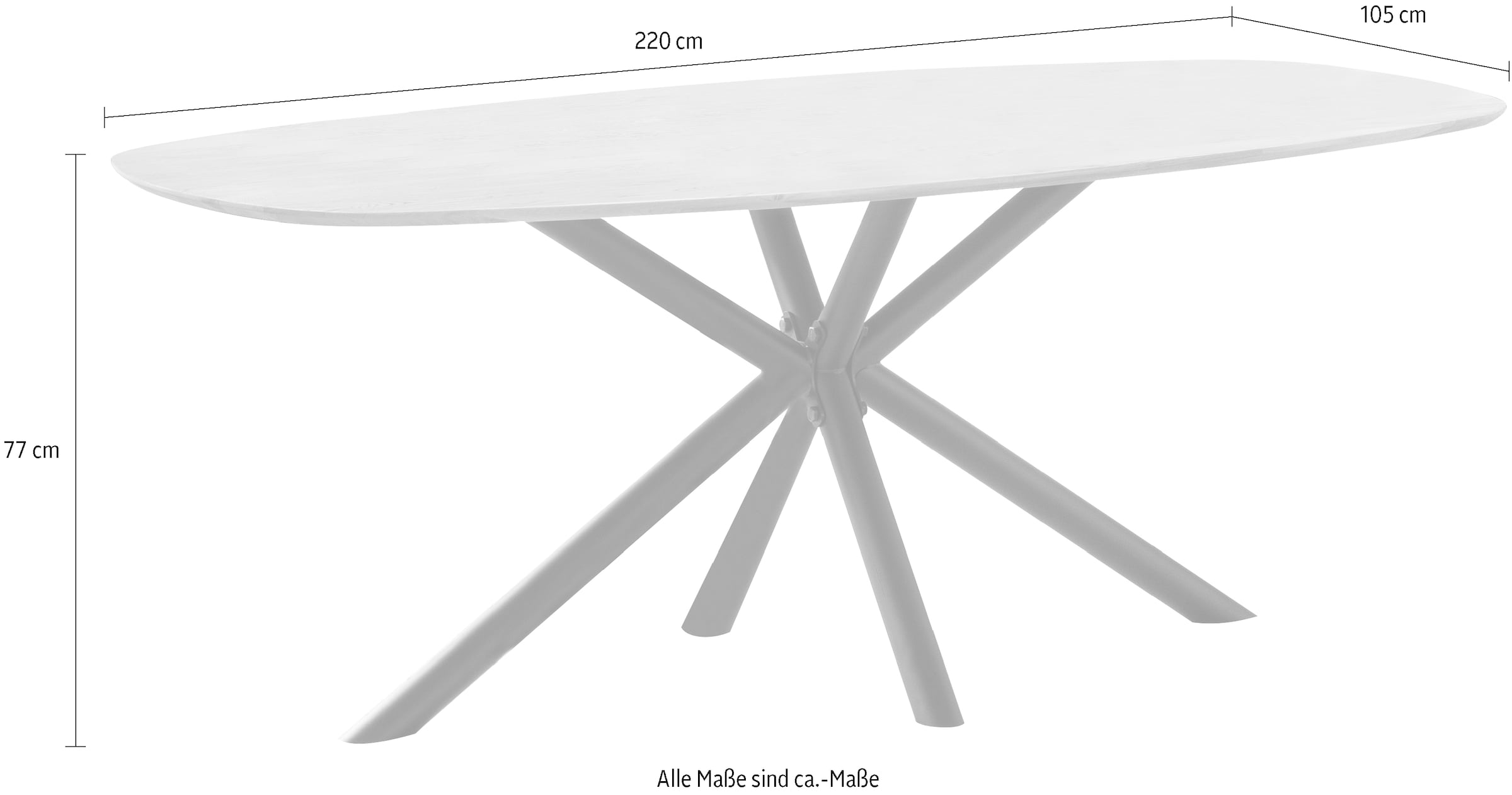 Home affaire Esstisch »Vermont«, (2 St.), aus massiver Eiche mit robustem Metallgestell
