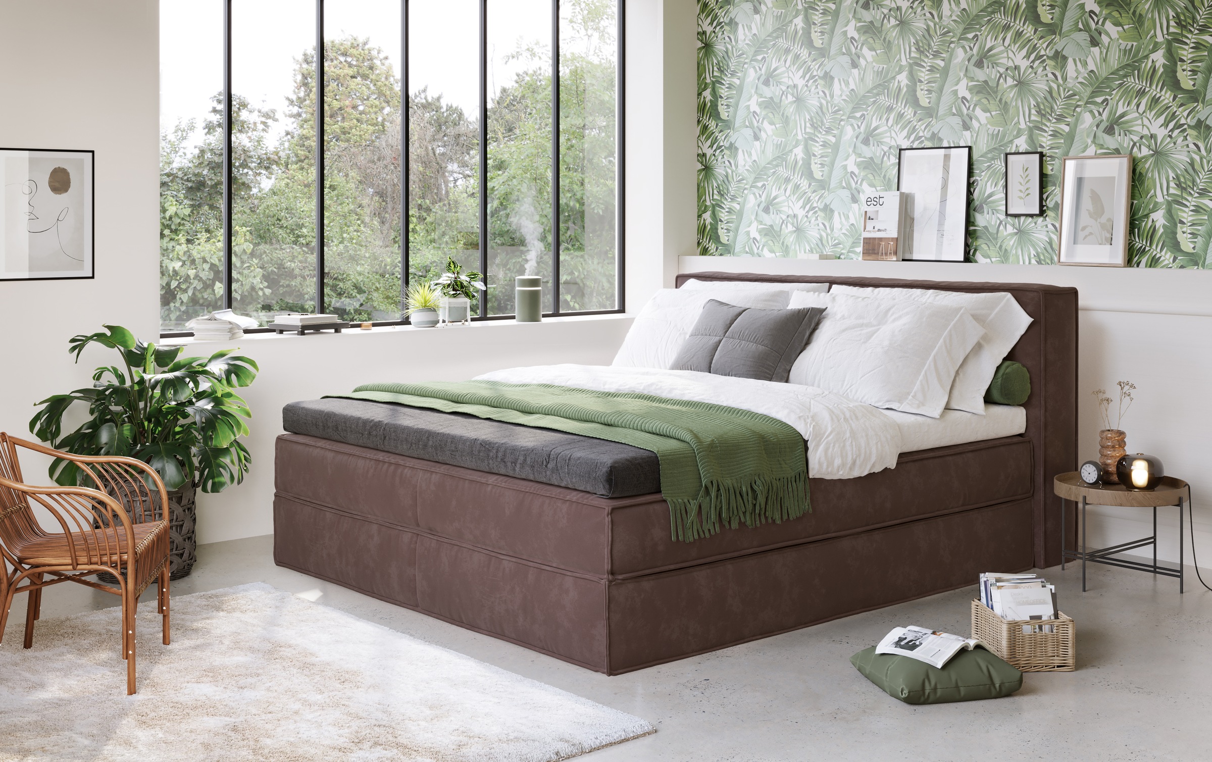 LeGer Home by Lena Gercke Boxspringbett »Addyson«, (Härtegrade H2, H3 und H4 wählbar), Boxspringbett inkl. Topper, 2 Matratzen