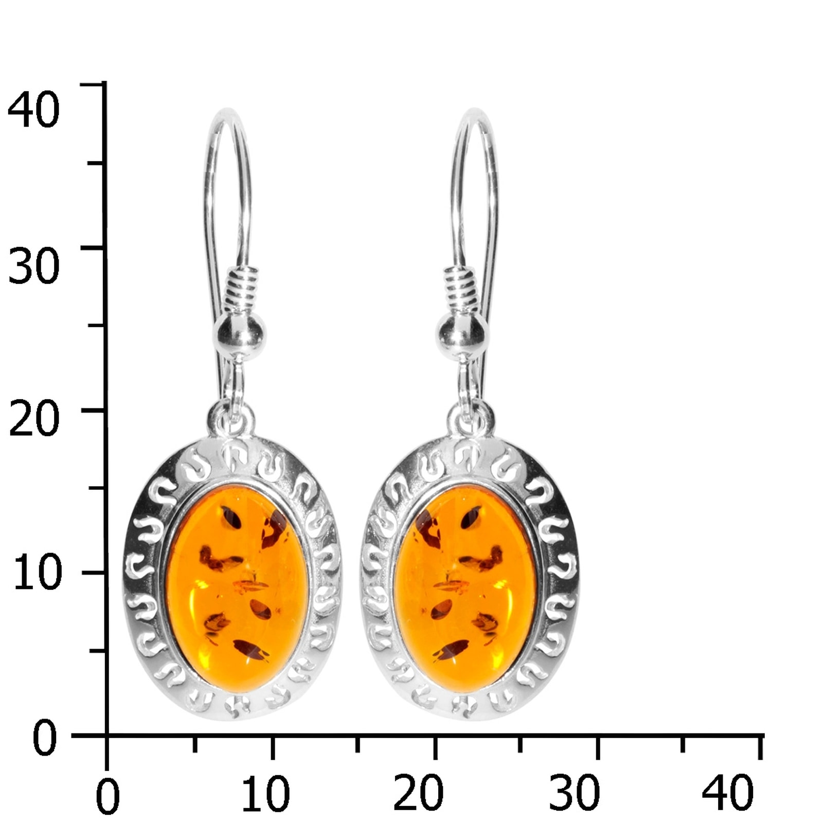 OSTSEE-SCHMUCK Paar Ohrhänger »- Michelle - Silber 925/000 - Bernstein«