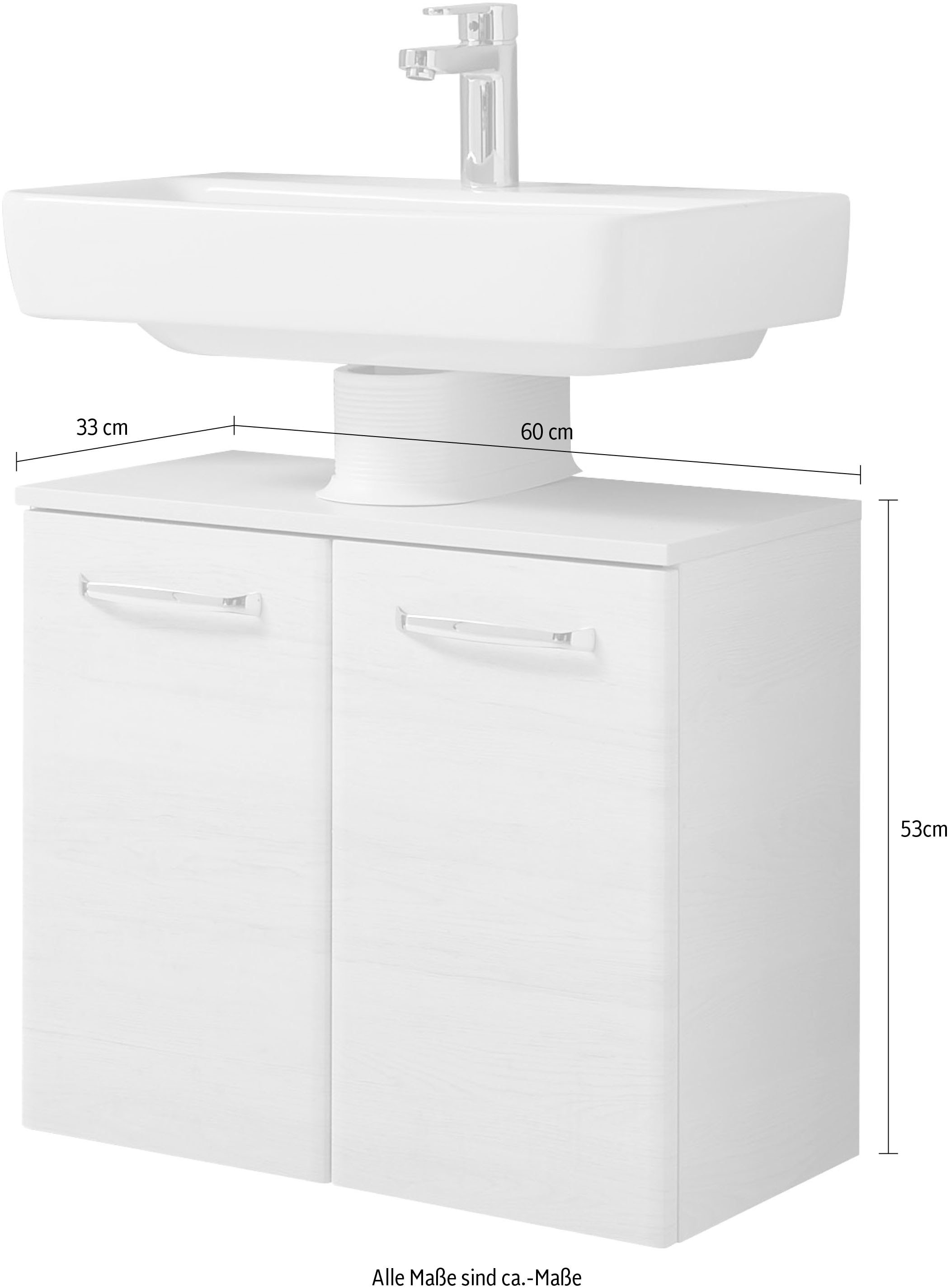 PELIPAL Waschbeckenunterschrank »Quickset 60 53 bei cm, Höhe 936«, OTTO Türdämpfer Breite cm, online