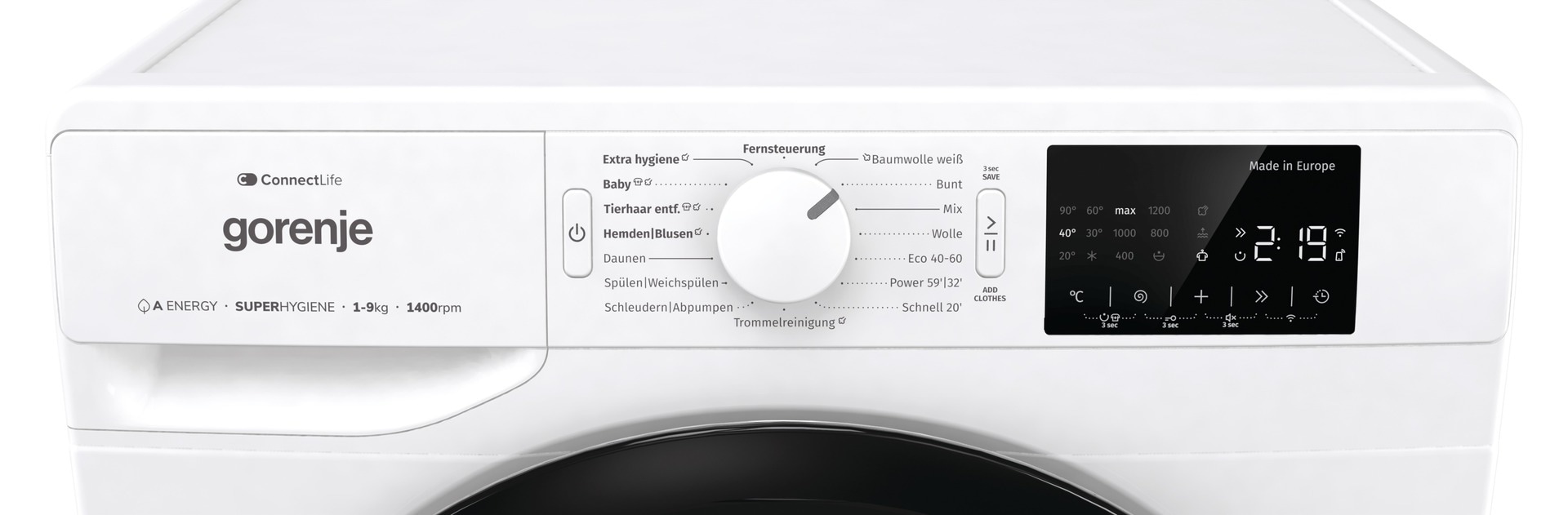 GORENJE Waschmaschine »Wave PNEI 94 A1DPS«, 9 kg, 1400 U/min, Inverter PowerDrive Motor