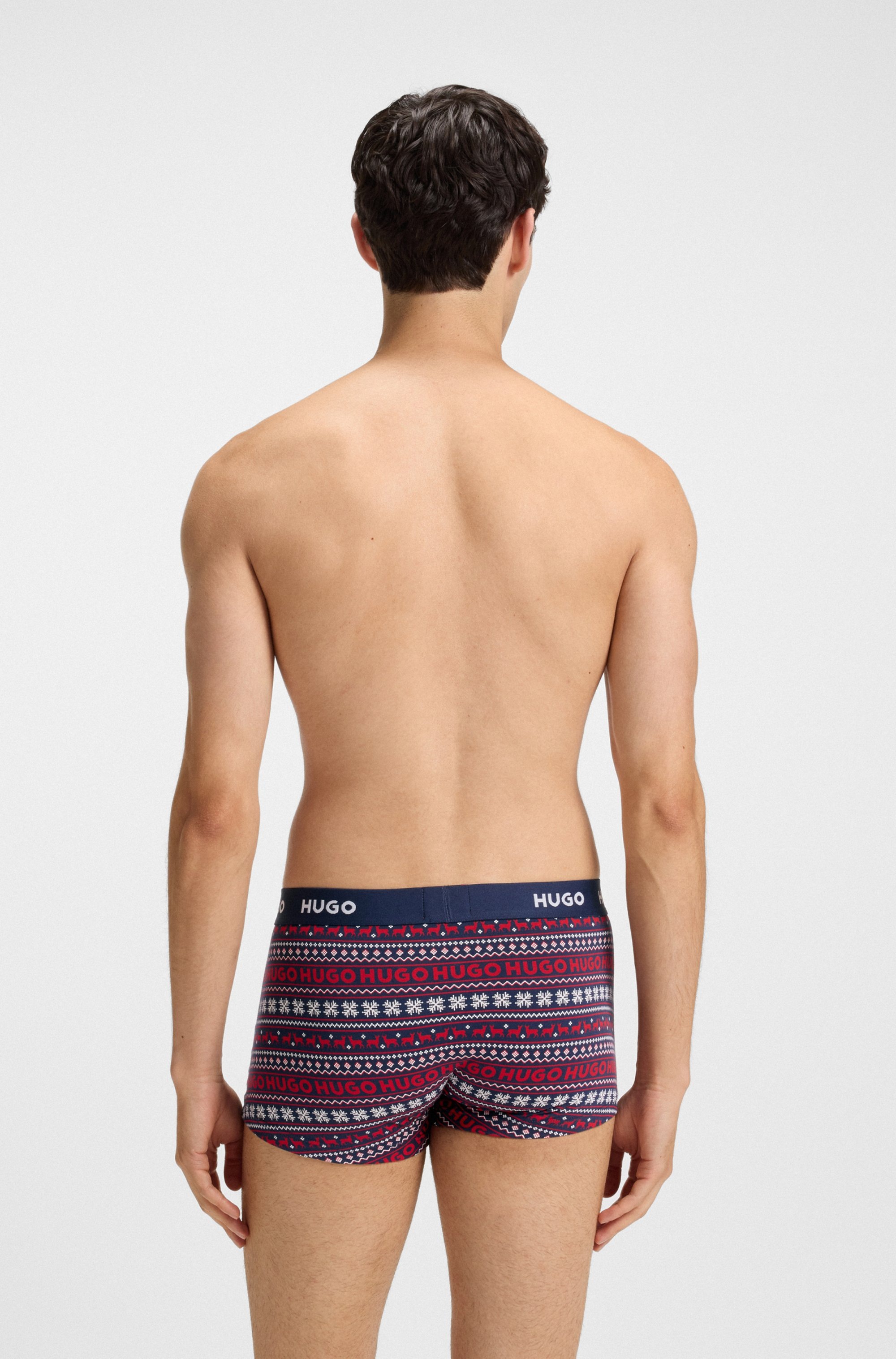 HUGO Underwear Trunk »TRUNK TRIPLET DESIGN« Packung, 3 Stk. tlg., mit Logobund