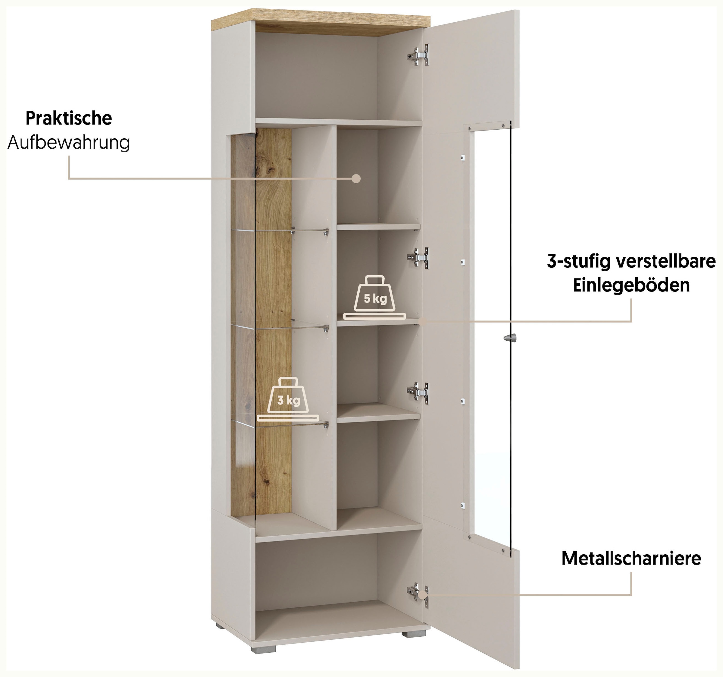 Home affaire Vitrine »Serio« Breite 55 cm