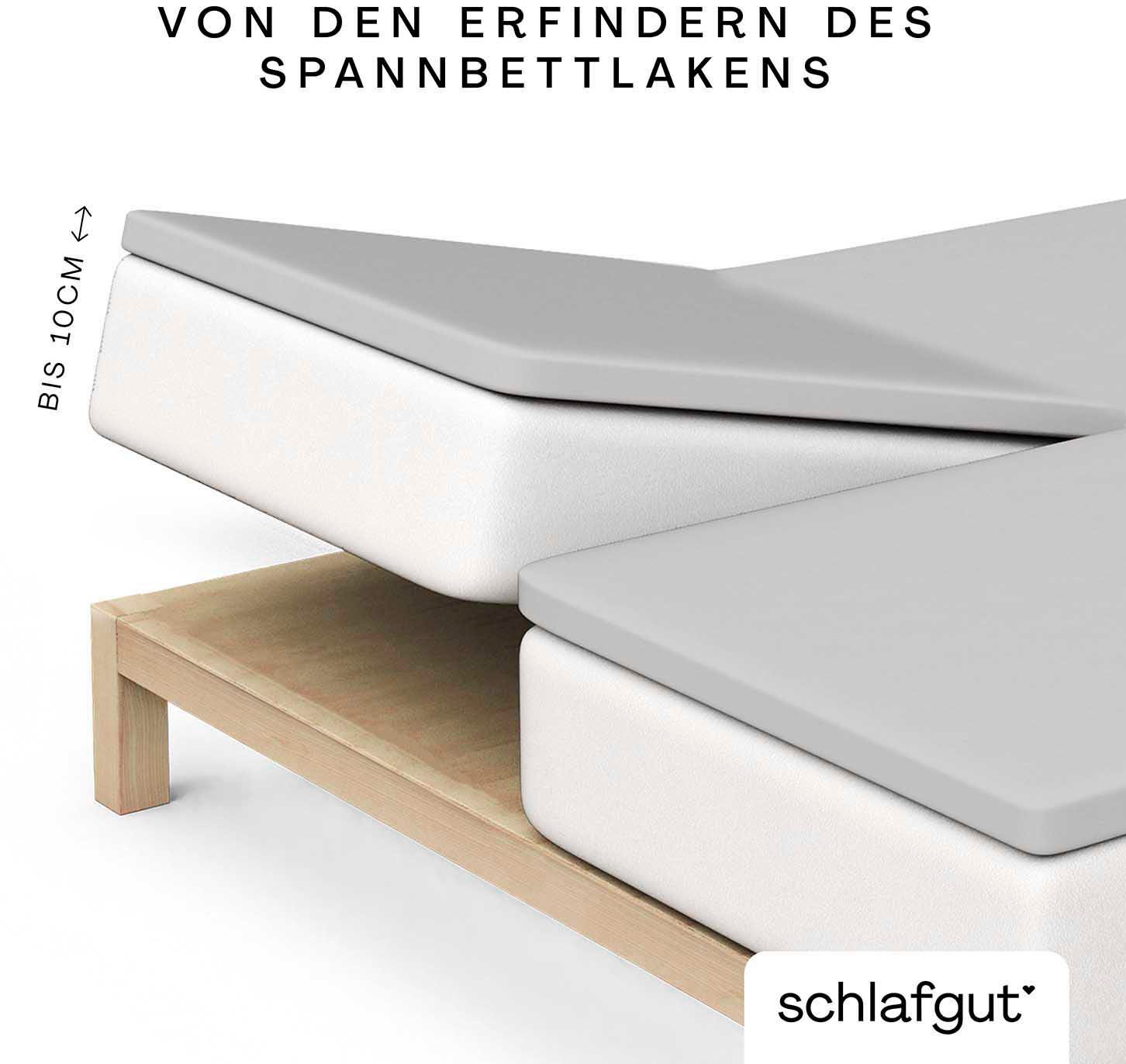Schlafgut Spannbettlaken »Pure Split-Topper«, MADE IN GREEN by OEKO-TEX®