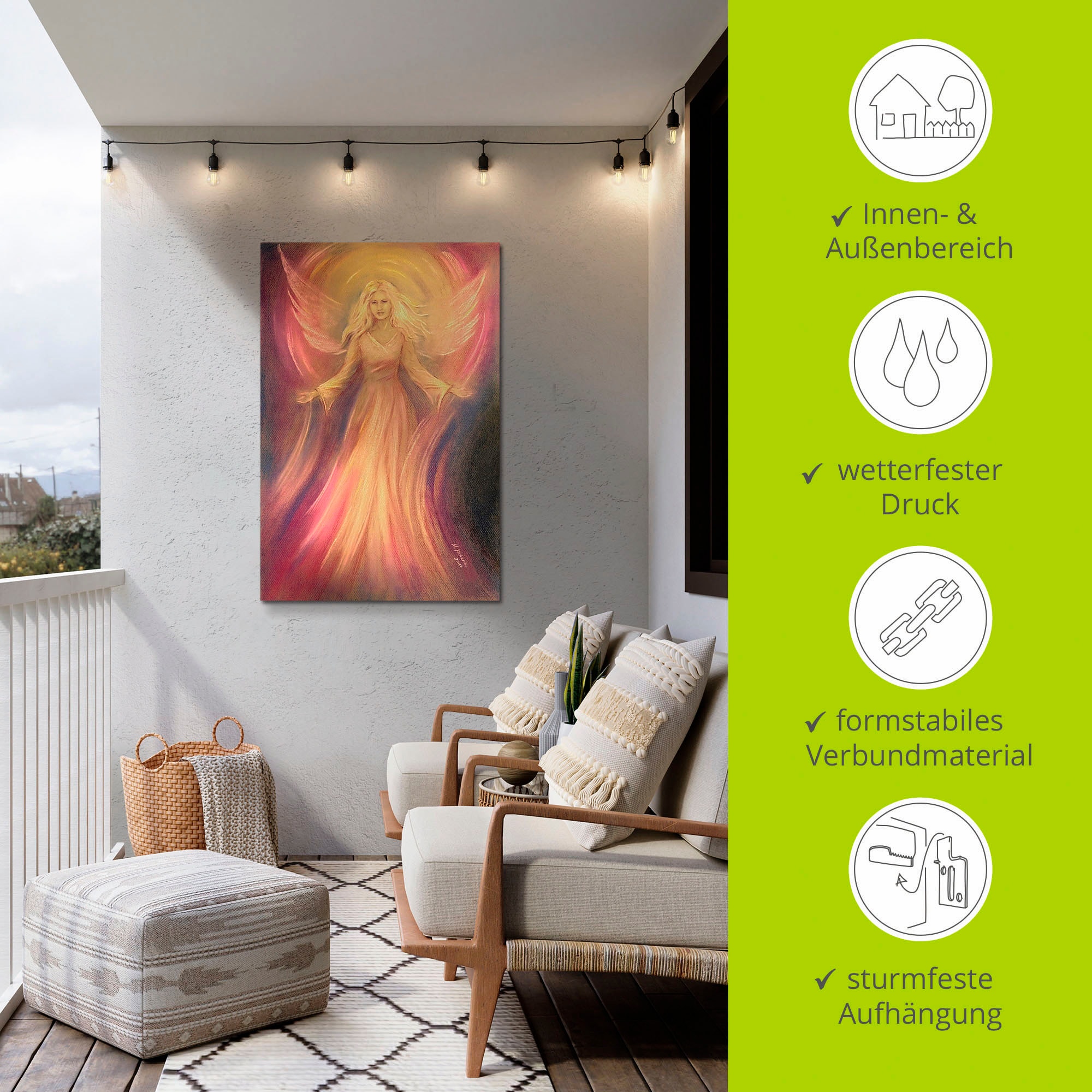 Artland Wandbild »Engel Licht Liebe - Spirituelle Malerei« Religion 1 Stk. tlg. als Alubild, Outdoorbild, Leinwandbild, Poster, Wandaufkleber