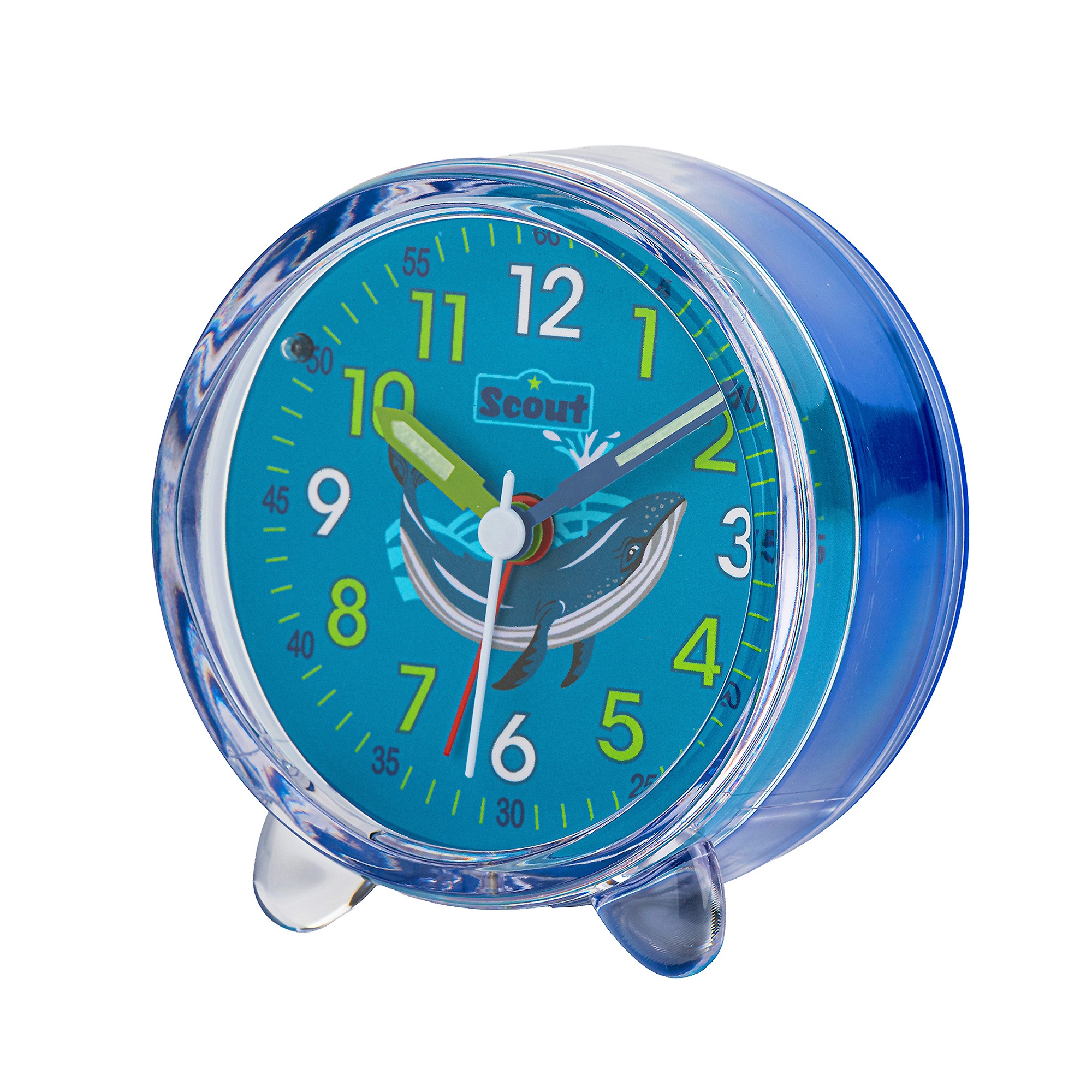 Scout Kinderwecker »Favorit« Quarzwecker, Geschenkidee, Kinderzimmer, Jungen, Schulanfang, Wal