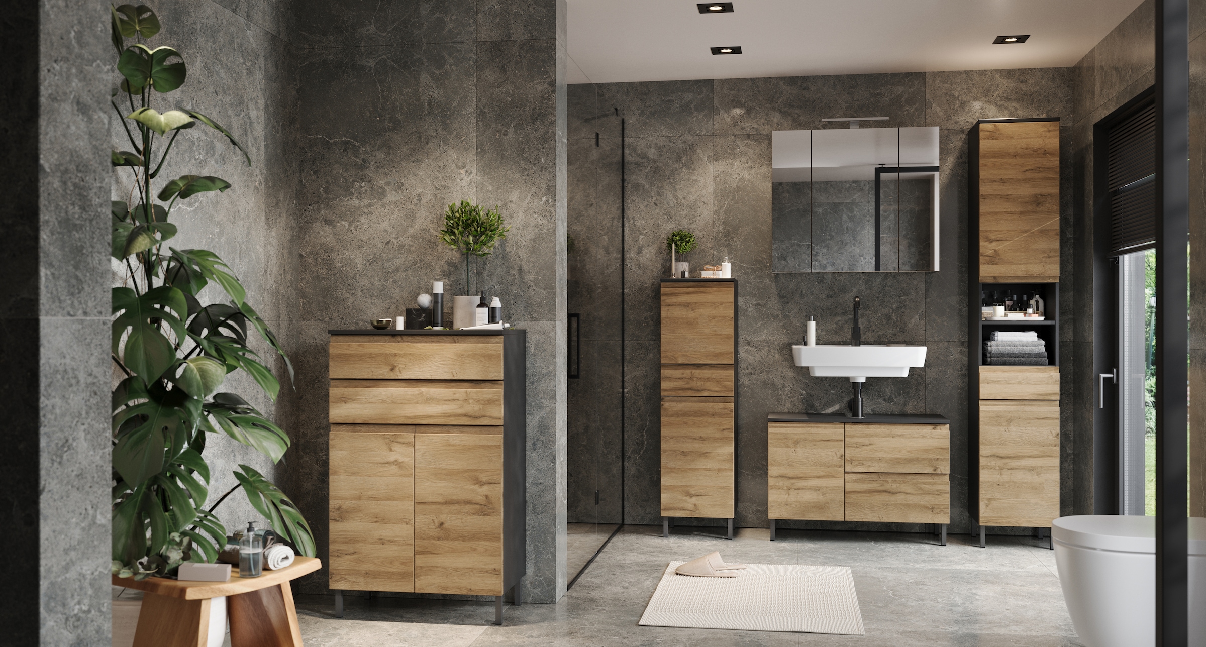 GERMANIA Hochschrank »Scantic«, (1 St.), mit griffloser Optik