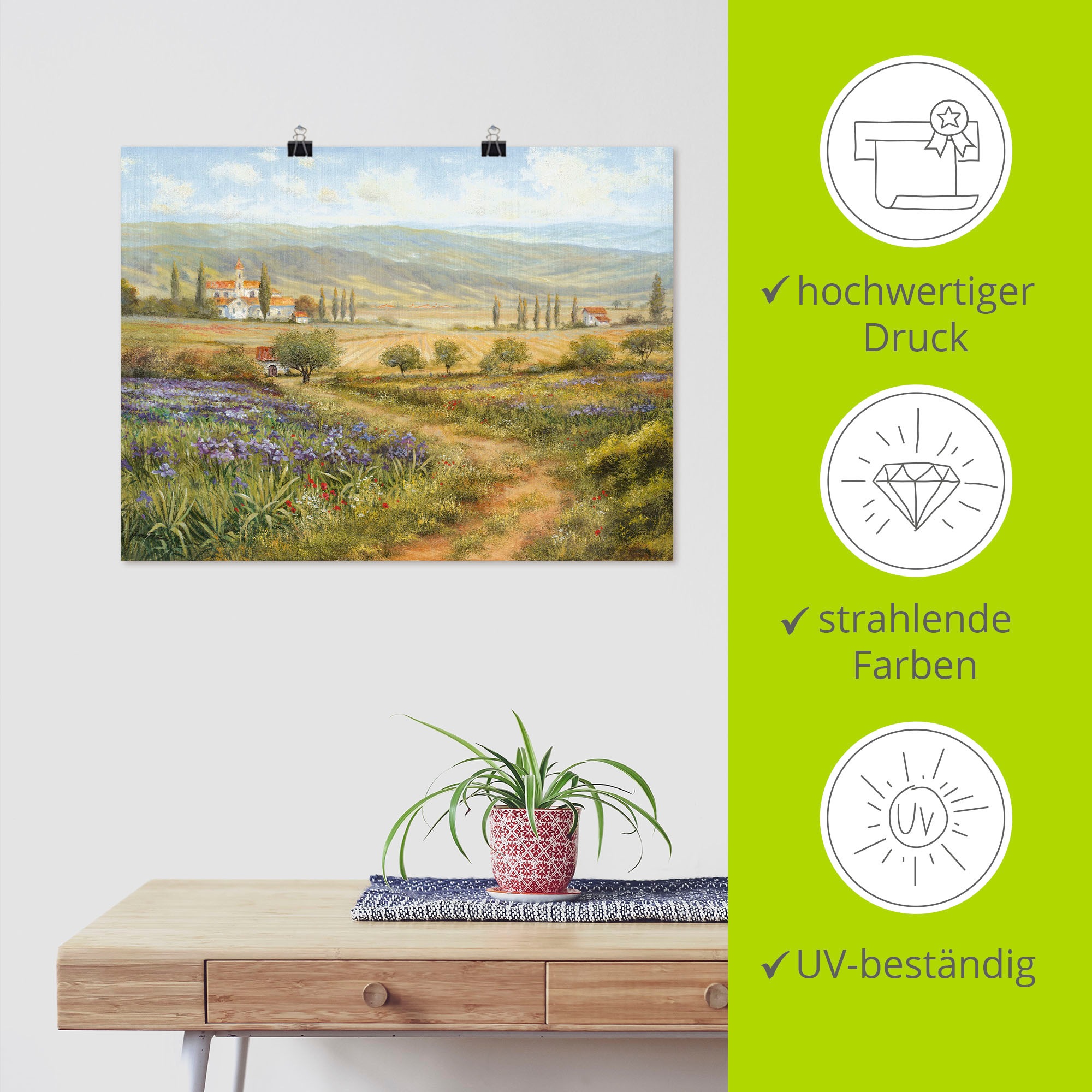 Artland Wandbild »Provence«, Bilder von Europa, (1 St.), als Alubild, Outdoorbild, Leinwandbild, Poster in verschied. Größen