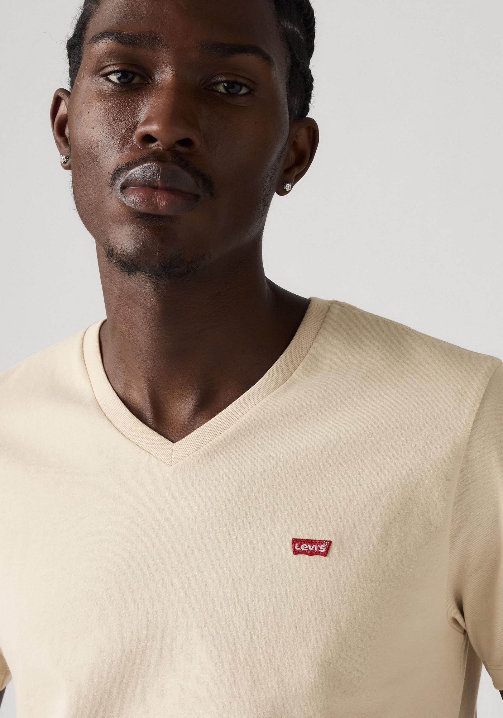 Levi's® V-Shirt »LE ORIGINAL HM VNECK«, mit Logostickerei